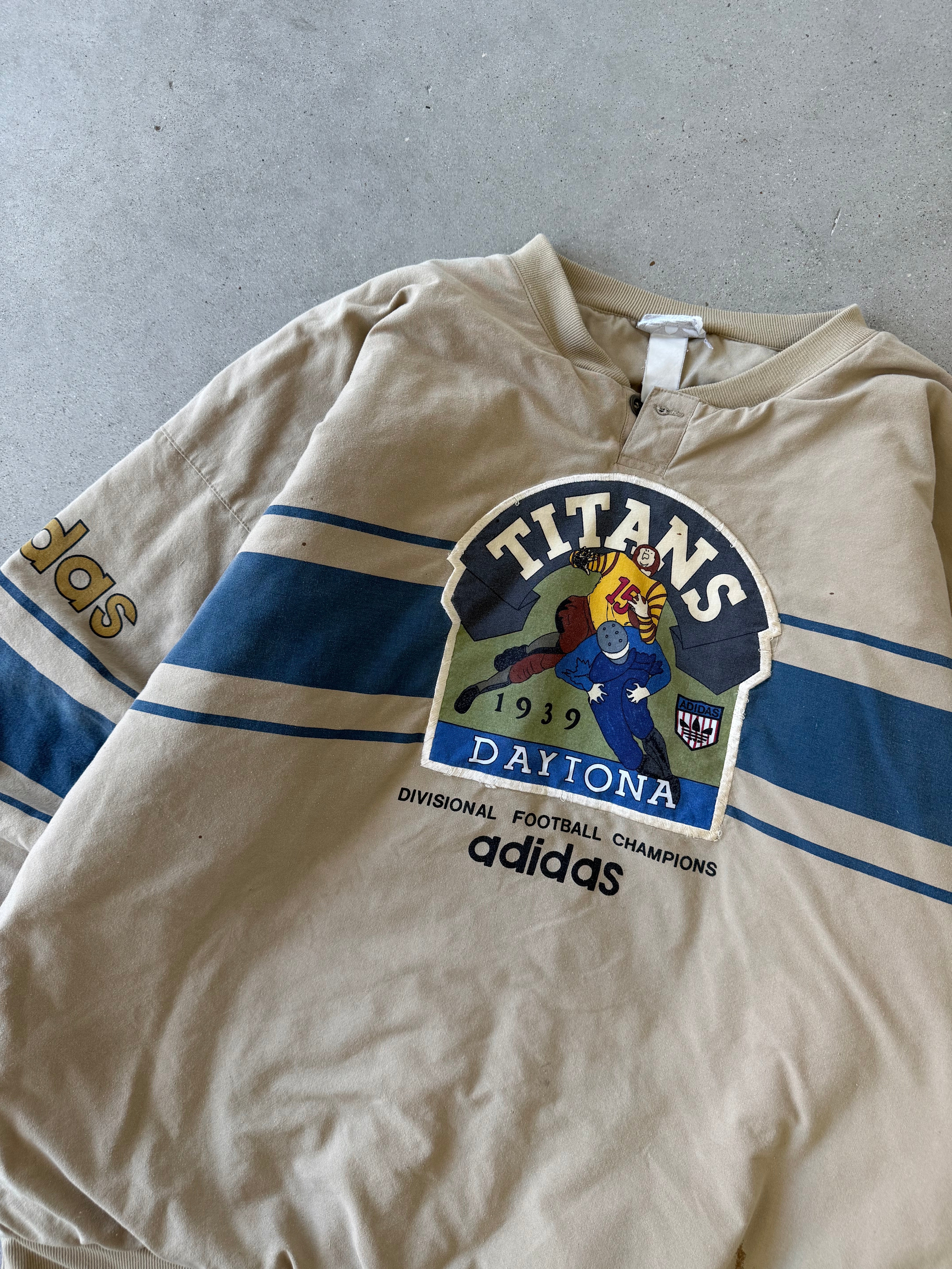Vintage Adidas Daytona Titans Football Puffy Sweatshirt - XXL