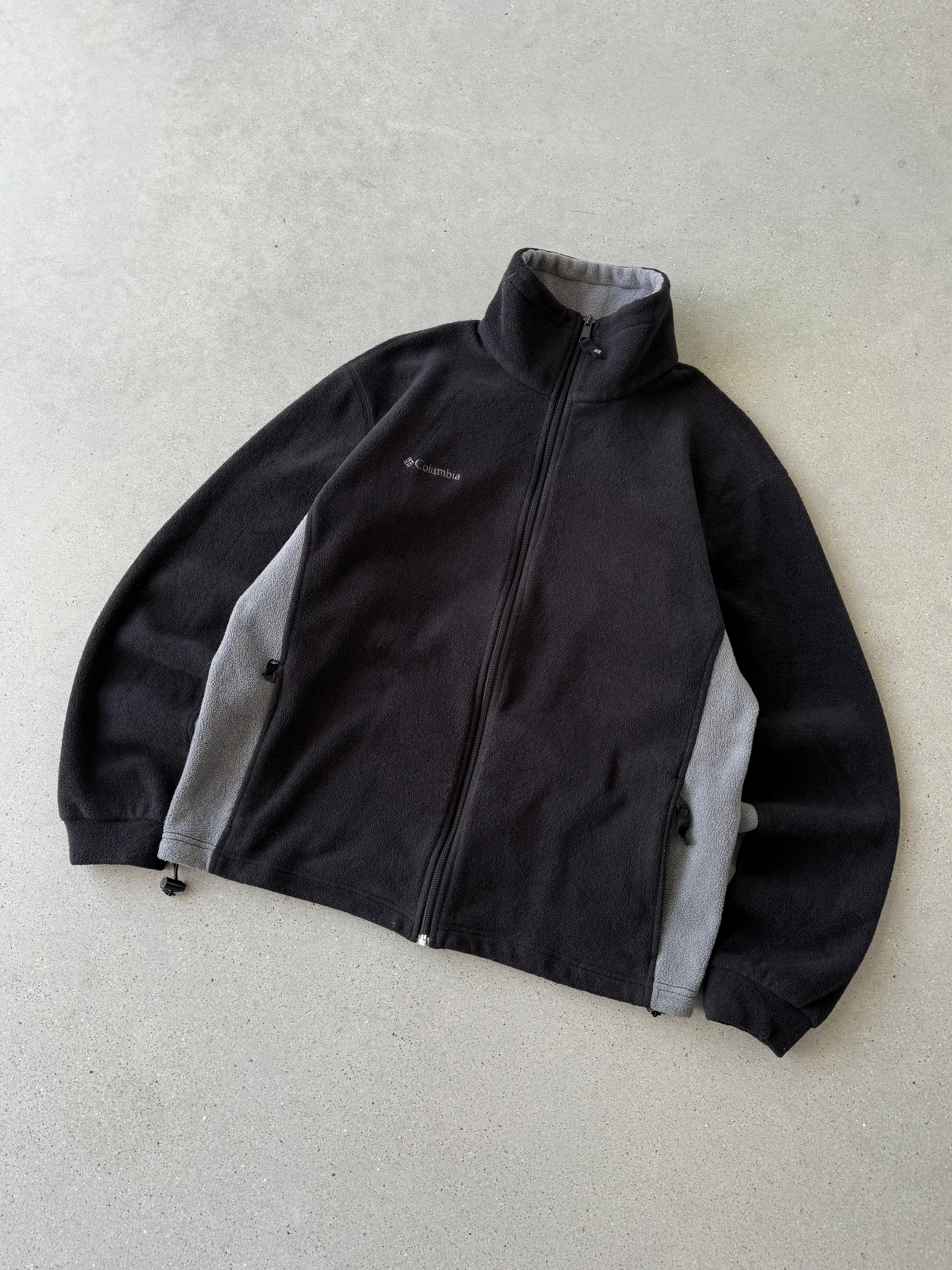 Vintage Colombia Fleece Black Zip Up - L