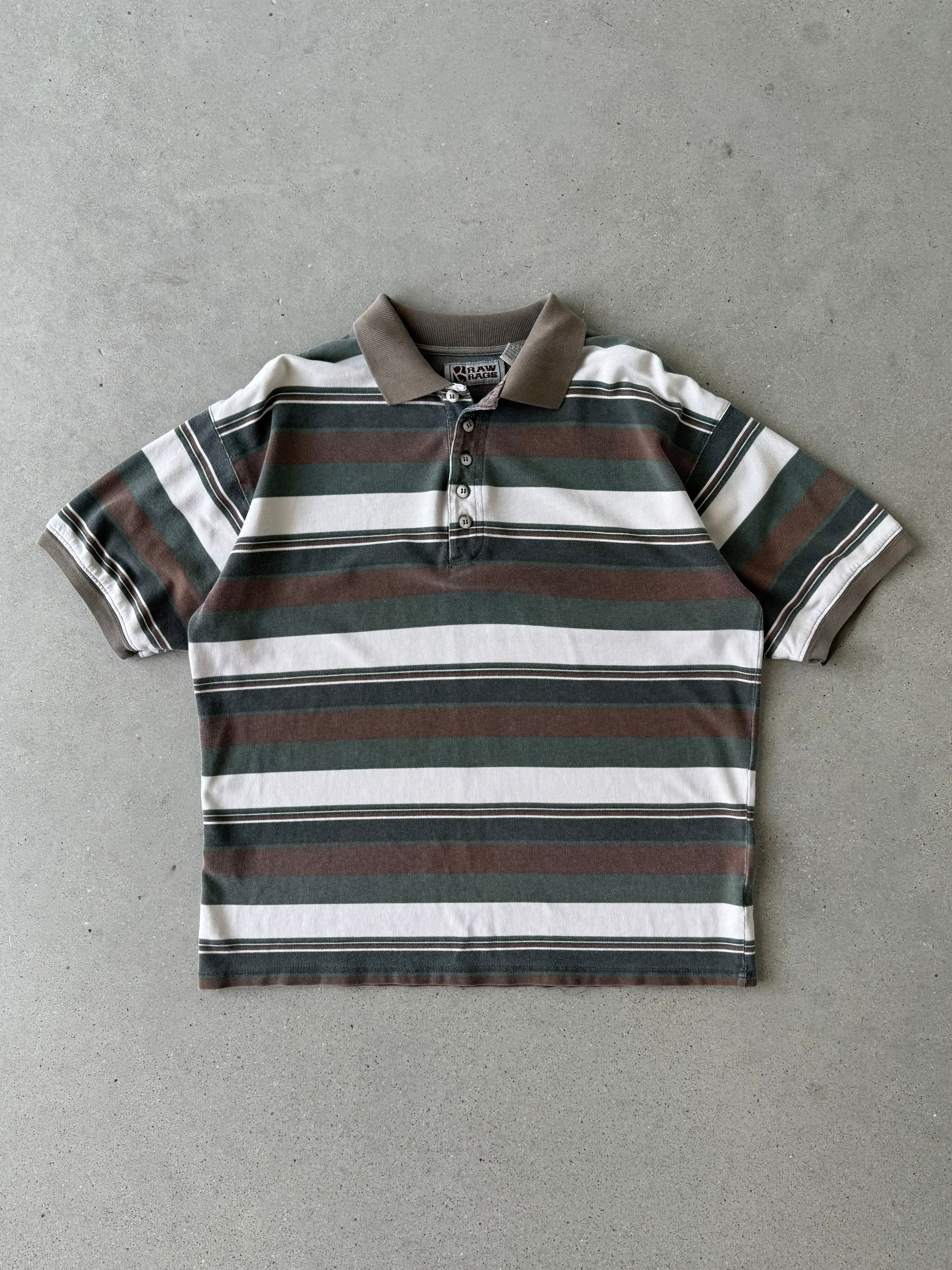 Vintage Raw Rags Oversized Polo Shirt - M