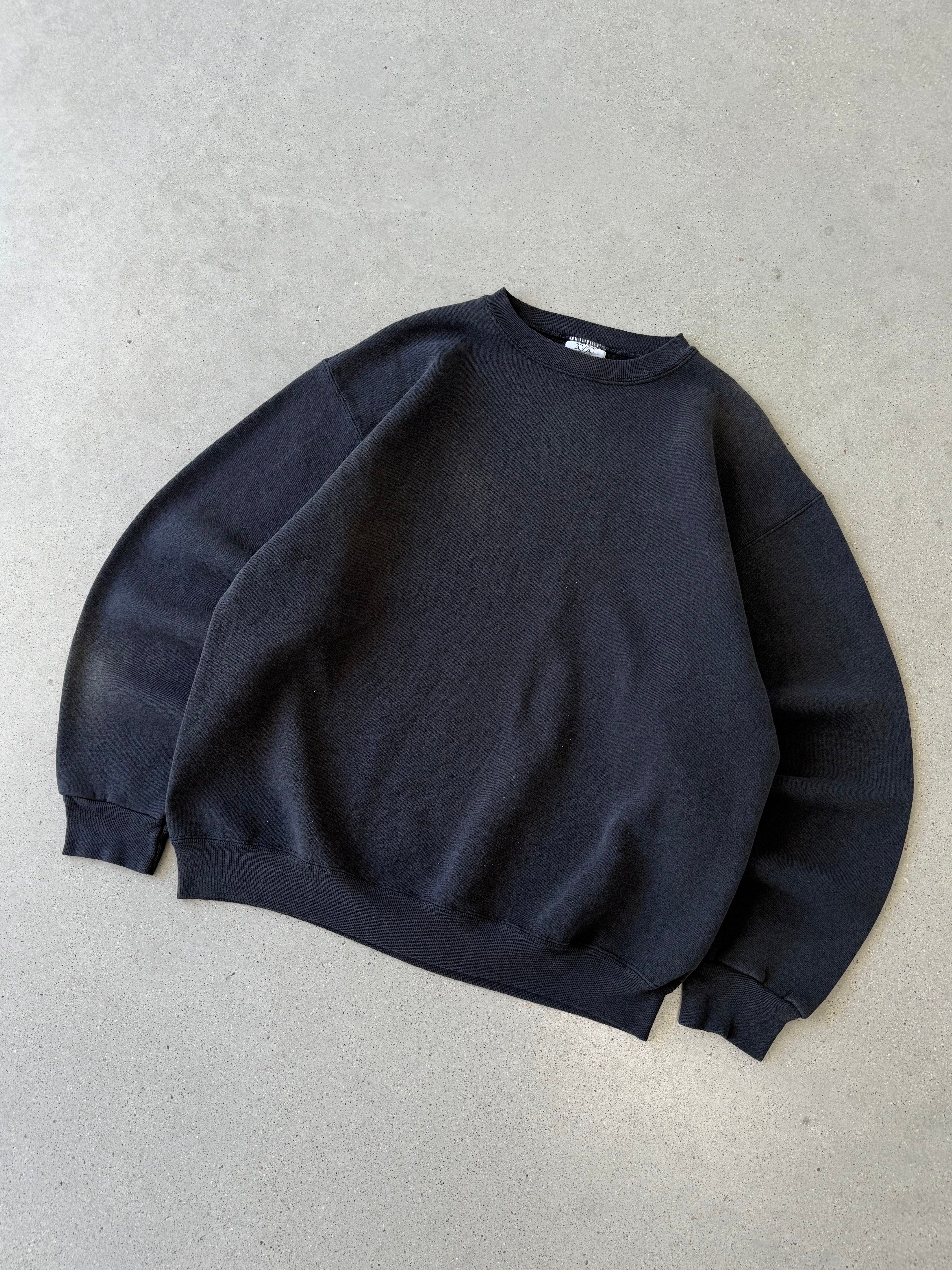 Vintage 20/20 Blank Black Crewneck  - L