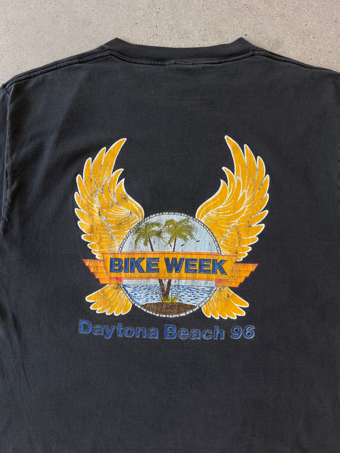 Vintage Bike Week Daytona Beach ' Bike Naked USA' Boxy Tee - XL