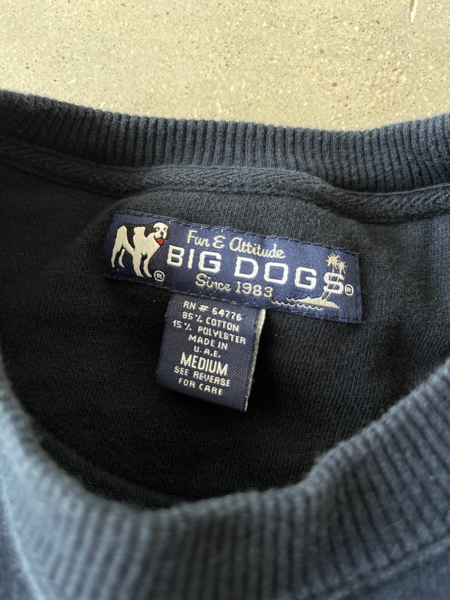 Vintage Big Dogs "Born to Protect" Sweatshirt - M