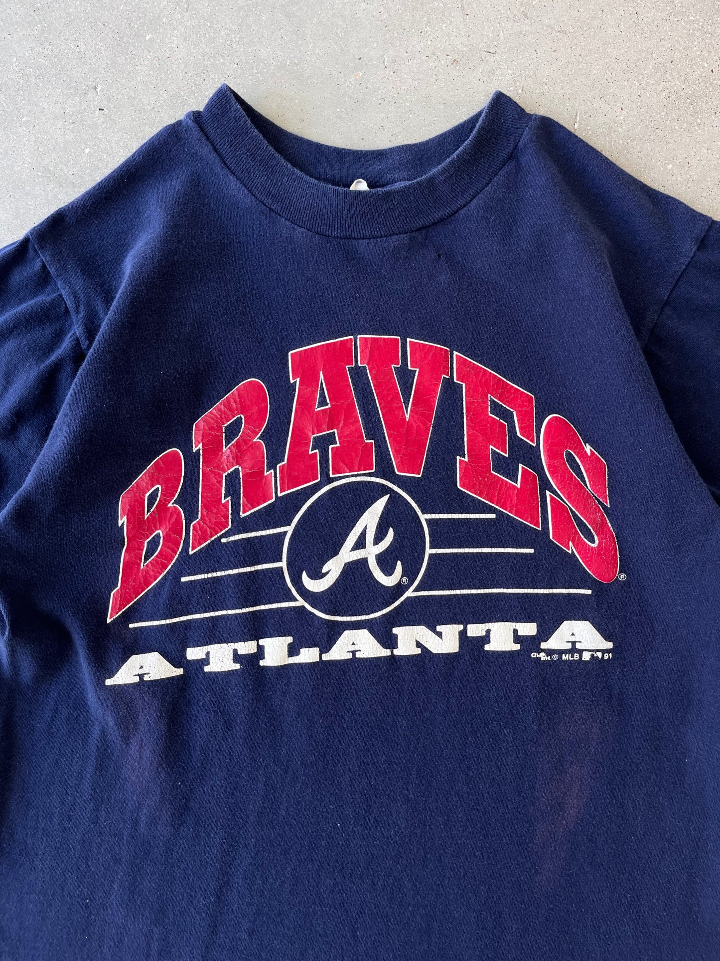 Vintage 1991 Braves Atlanta Tee - XS