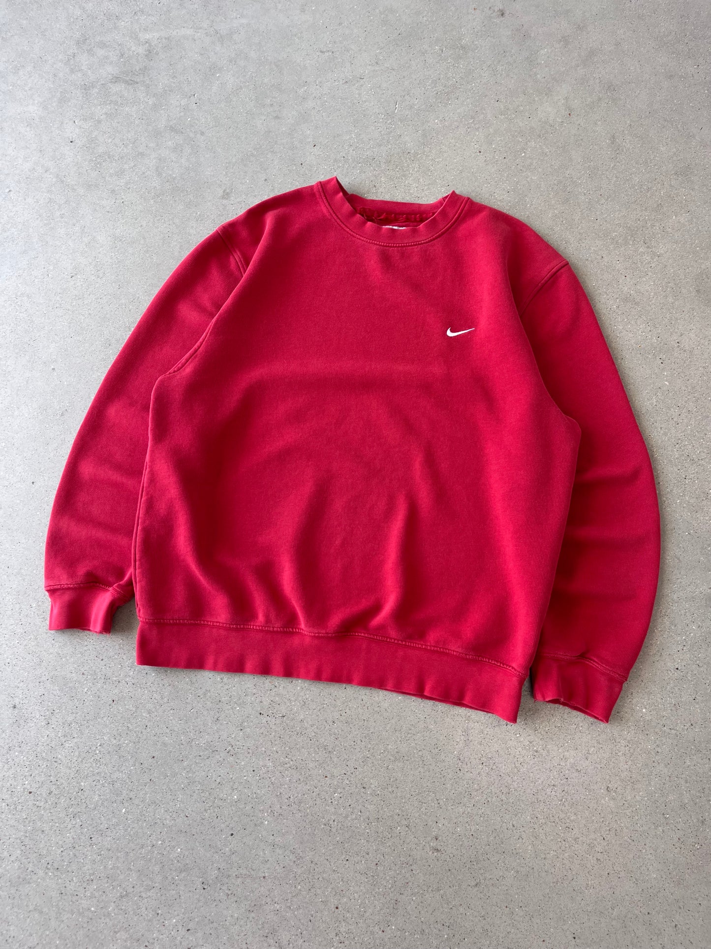 Vintage Nike Red Mini Swoosh Crewneck - L