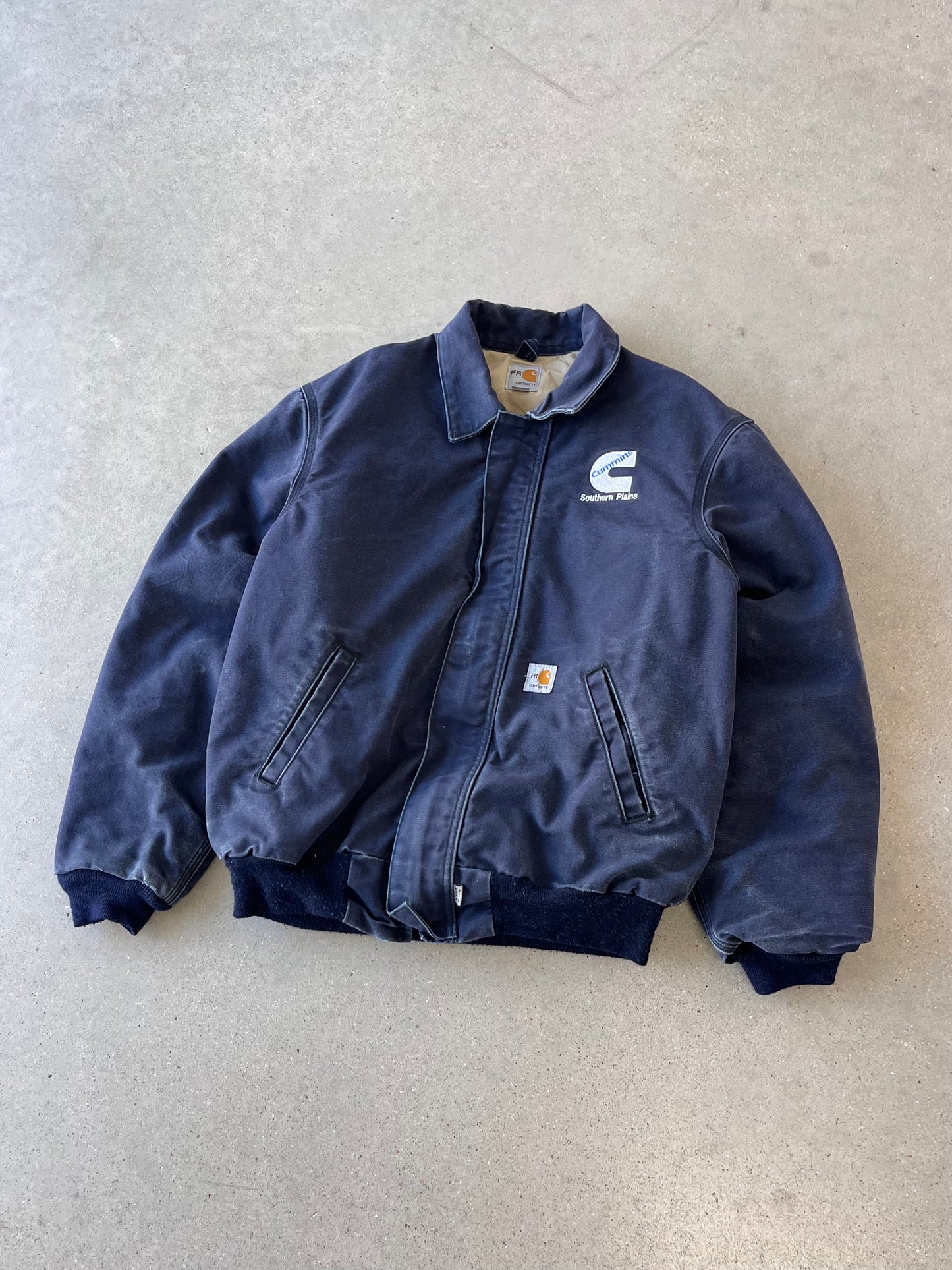 Vintage Carhartt Navy Santa Fe FR Jacket - M