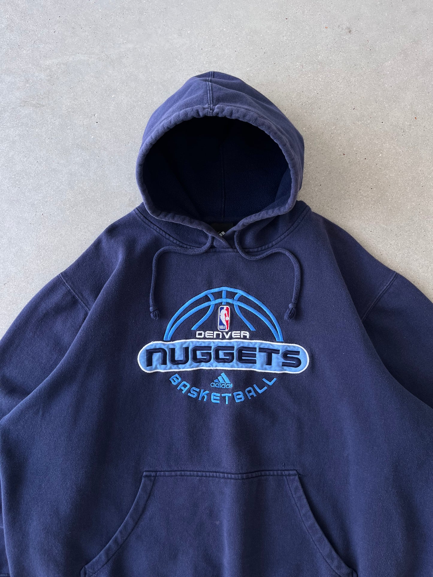 Vintage Adidas Denver Nuggets Hoodie - XL