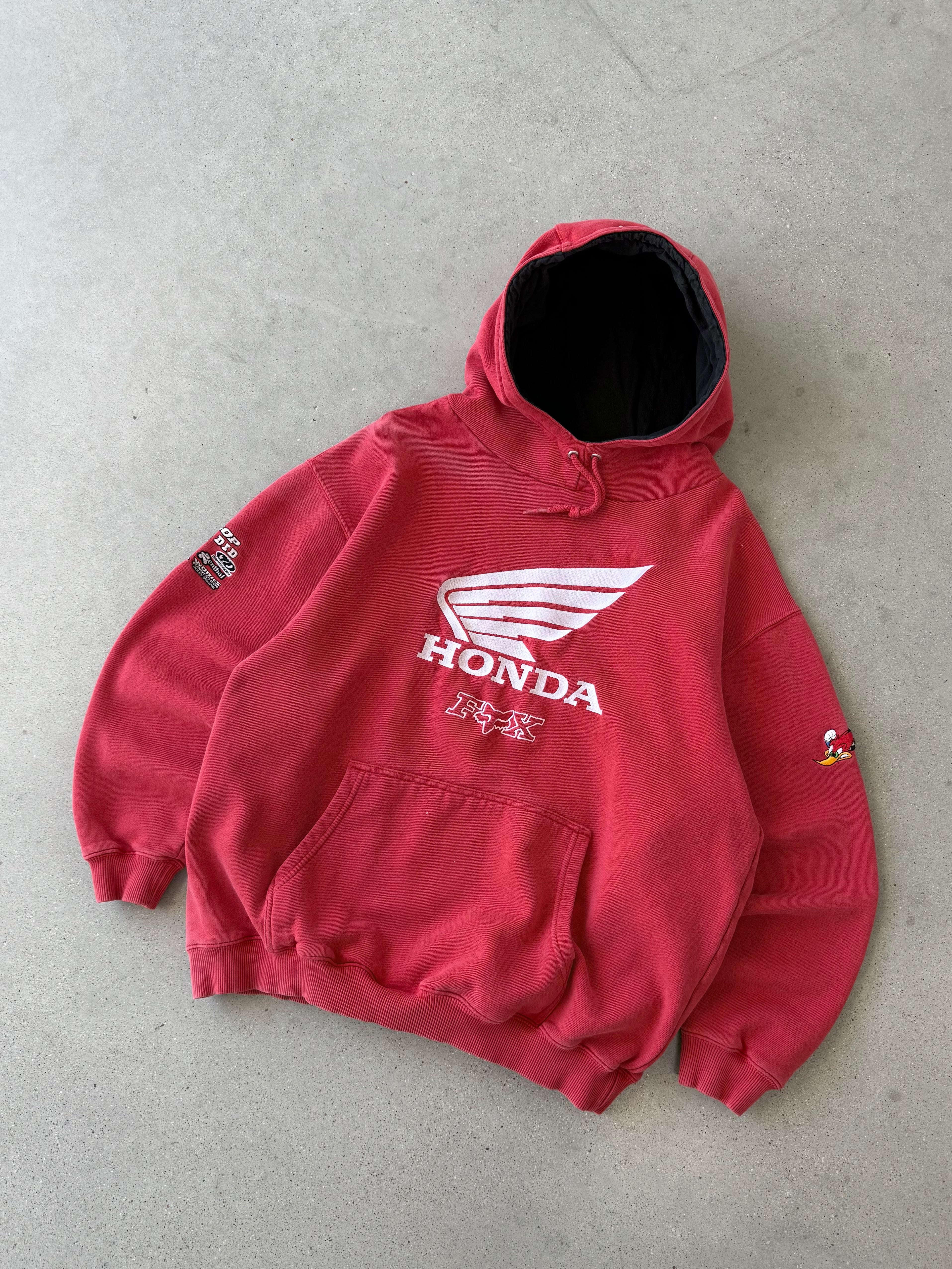 Vintage Honda Fox Red Hoodie - M
