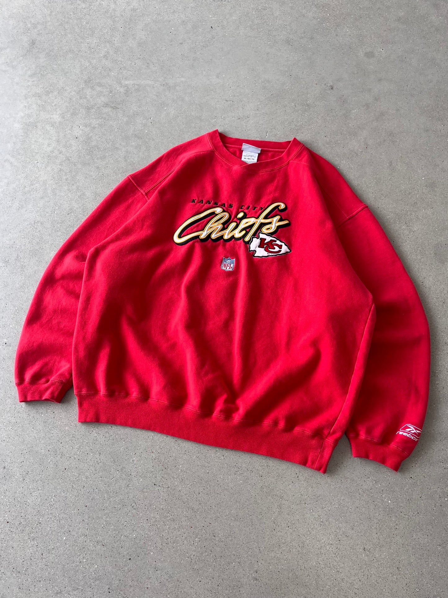 Vintage Kansas City Chiefs Red Reebok Crewneck - XL