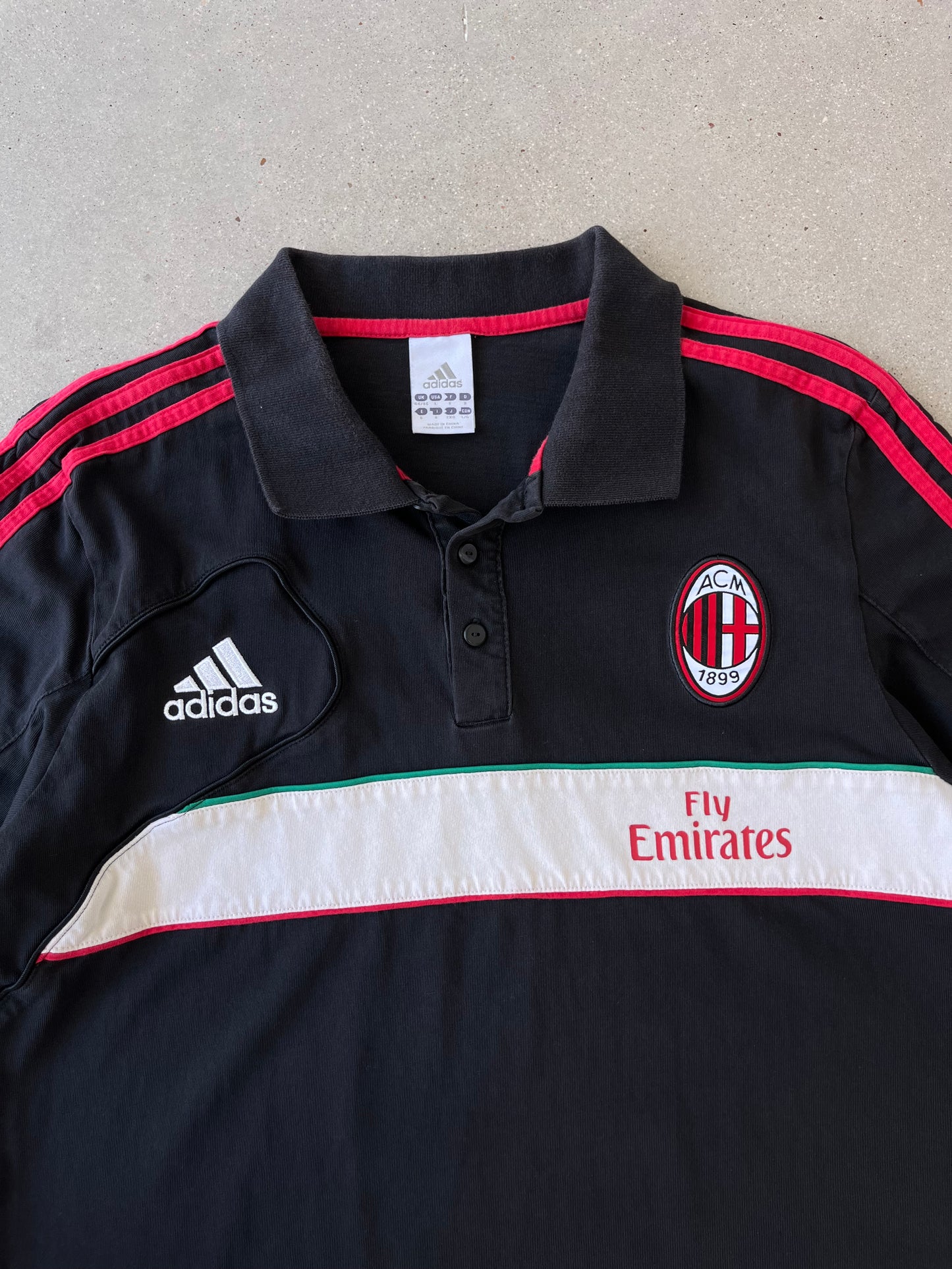 Vintage Adidas AC Milan Polo Shirt - L