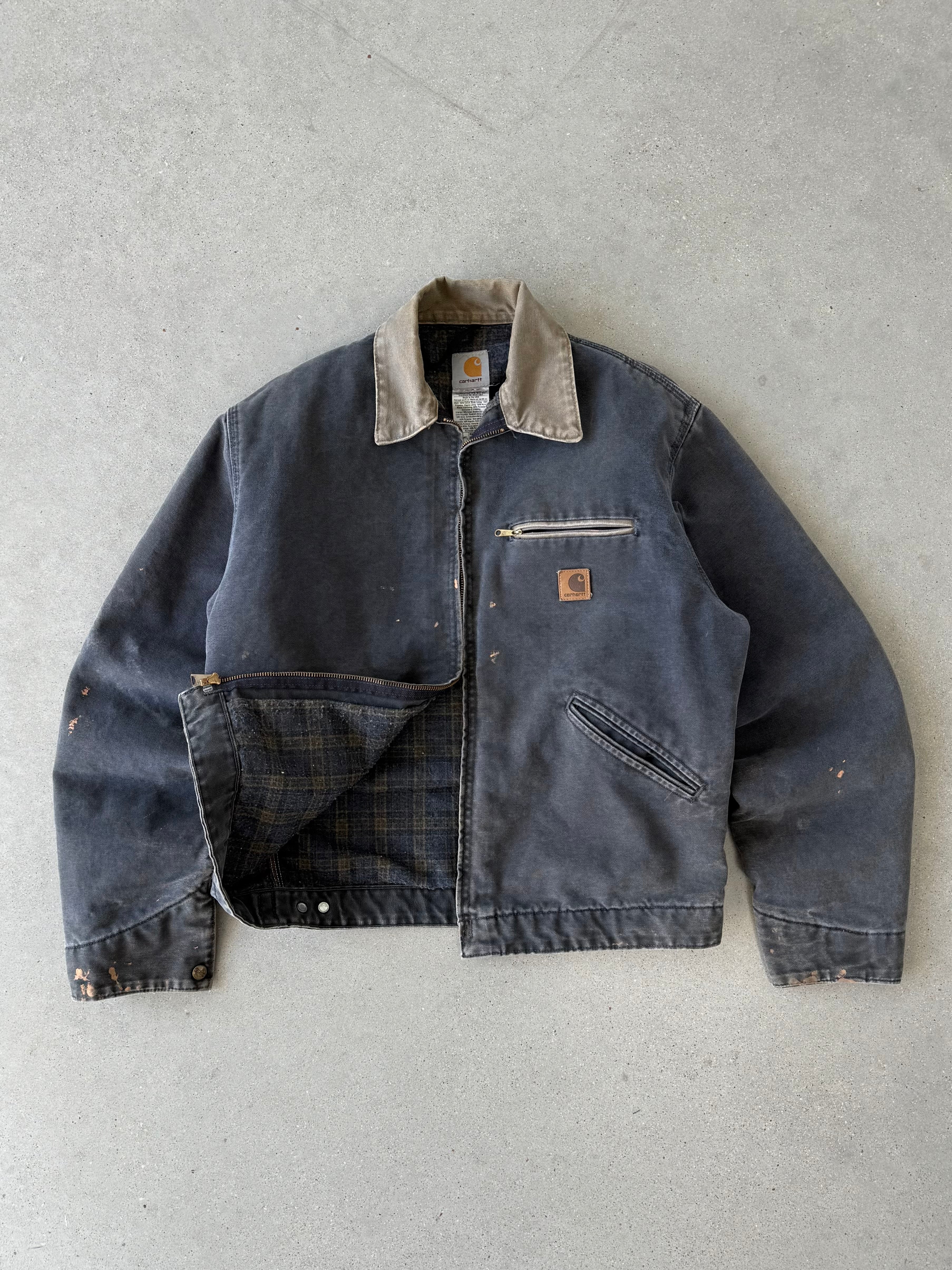 Vintage Carhartt Petrol Blue J97 PTL Detroit Jacket - M