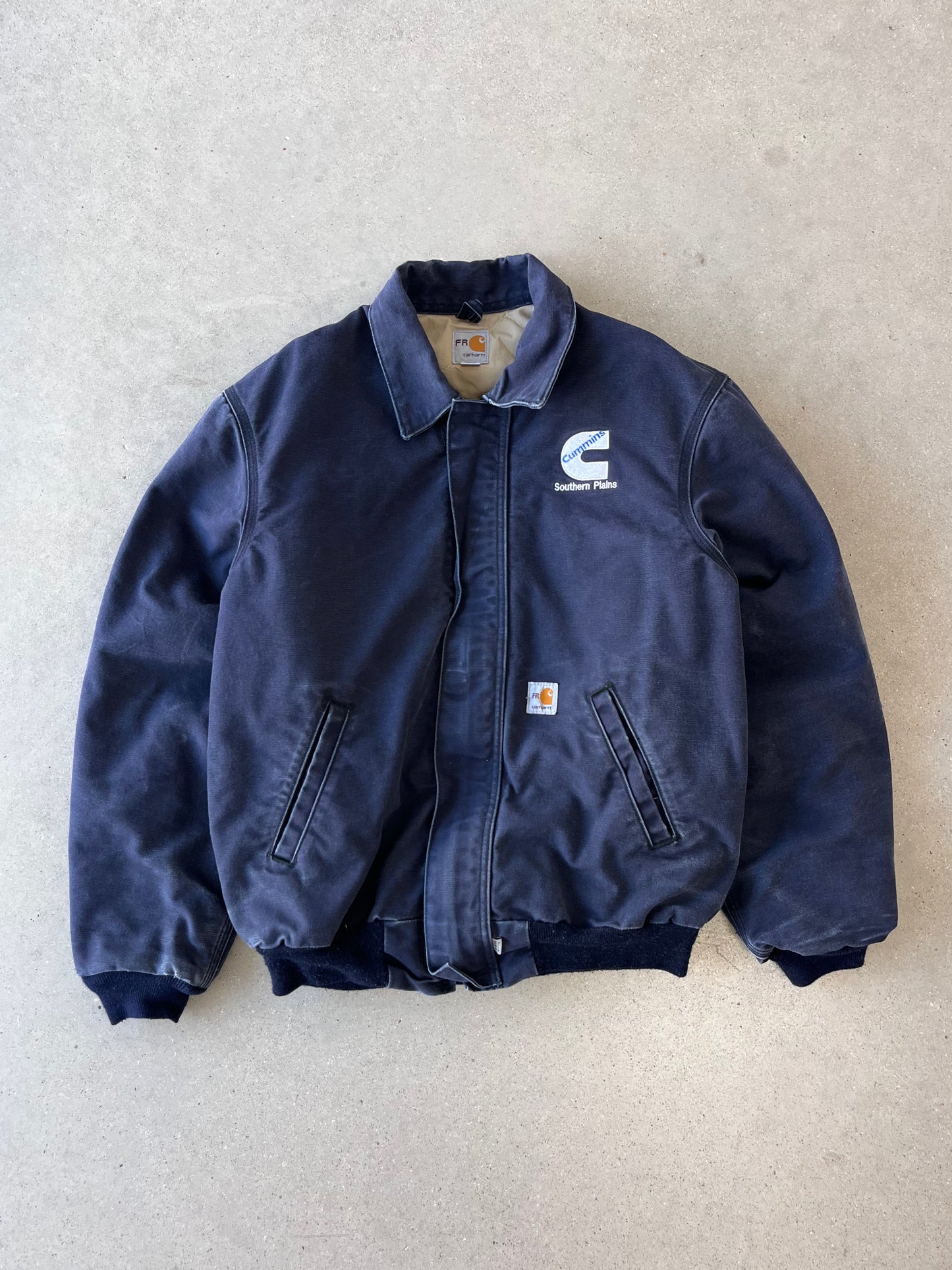 Vintage Carhartt Navy Santa Fe FR Jacket - M