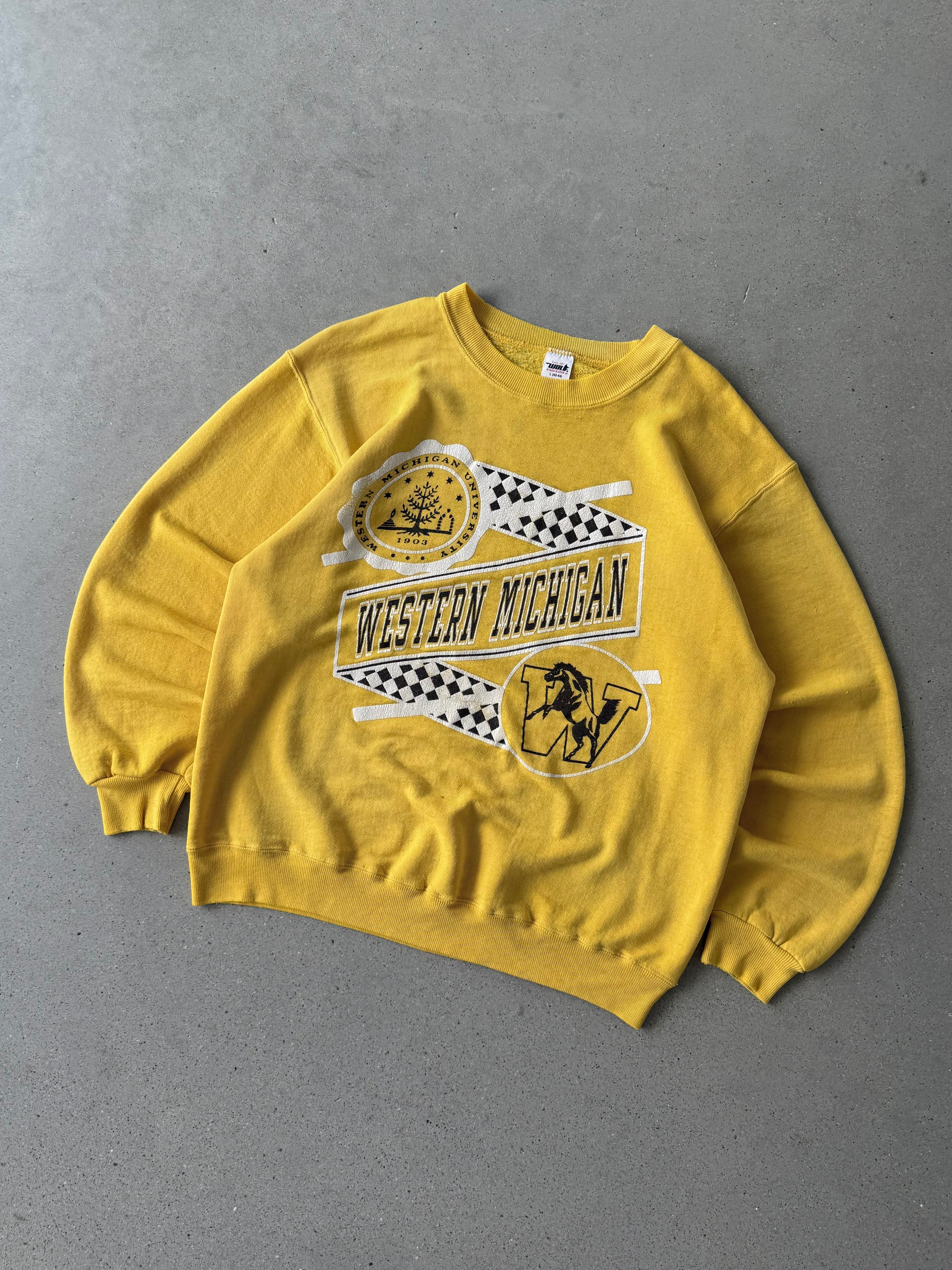 Vintage 80s Western Michigan Crewneck - L