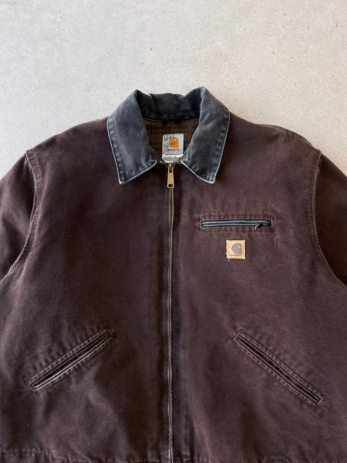 Vintage Carhartt Brown Blanket-lined Detroit Jacket - XL