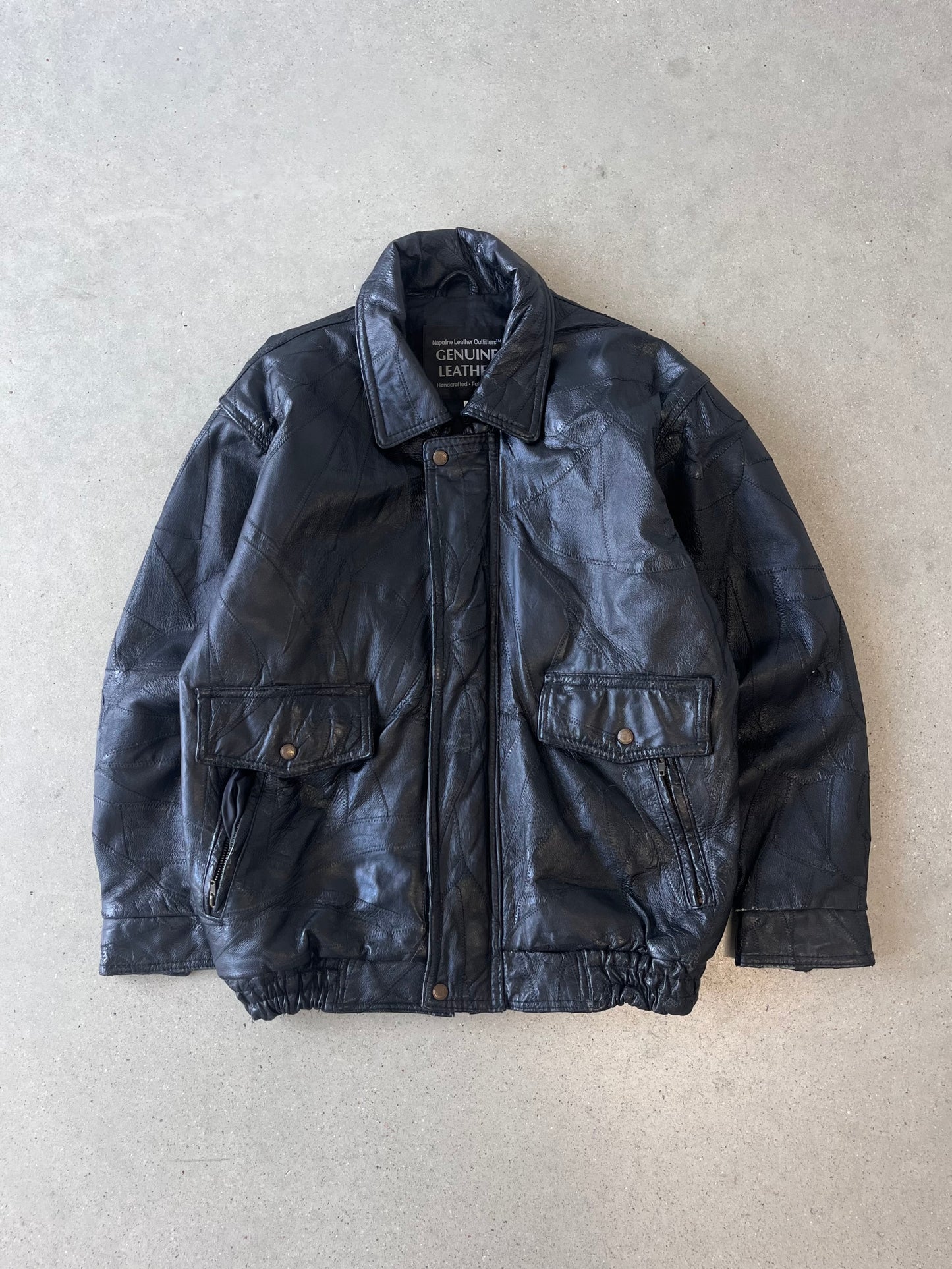 Vintage Genuine Leather Jacket  - L