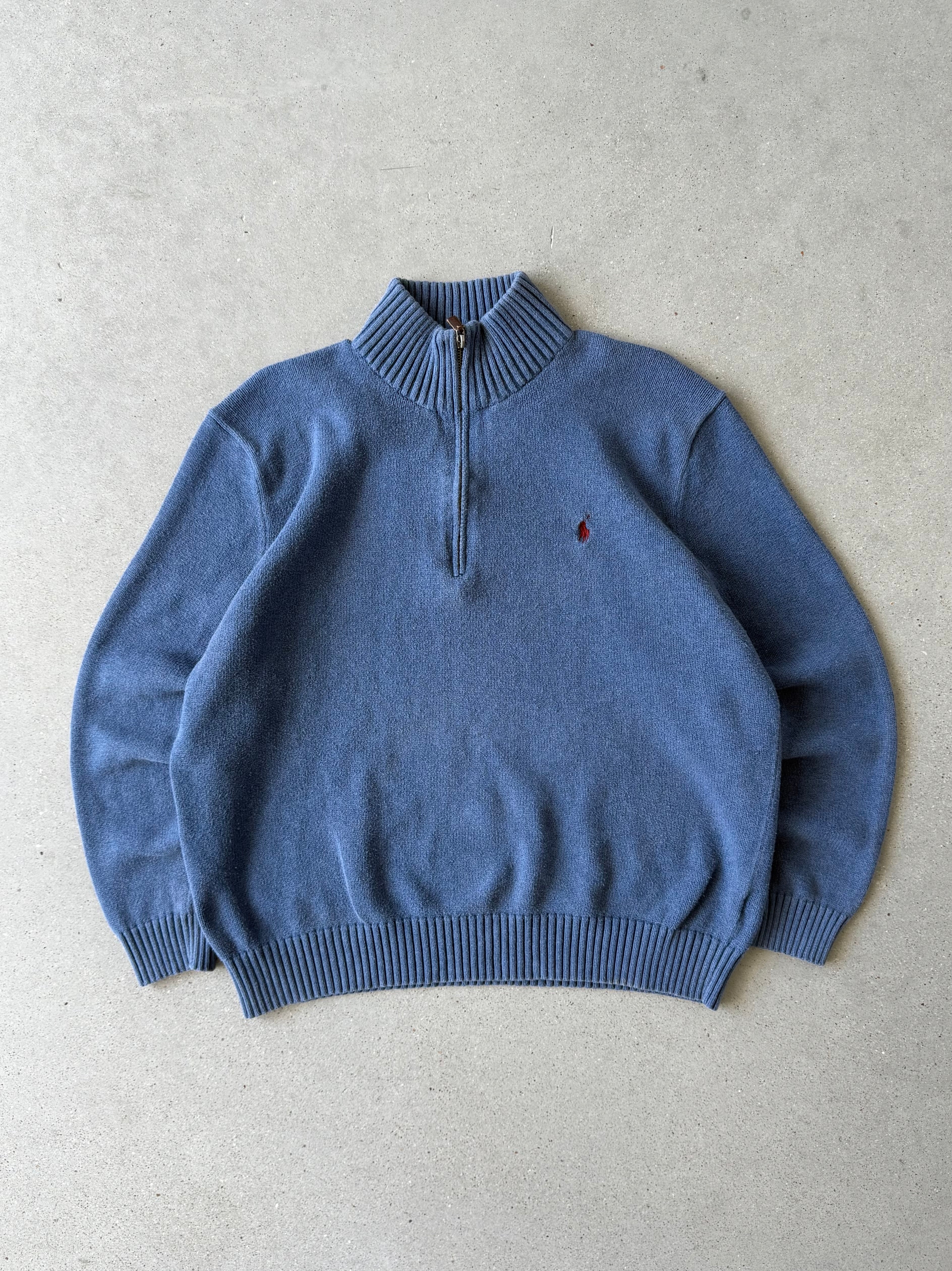 Vintage Polo Ralph Lauren Light Blue Quarter Zip - XL