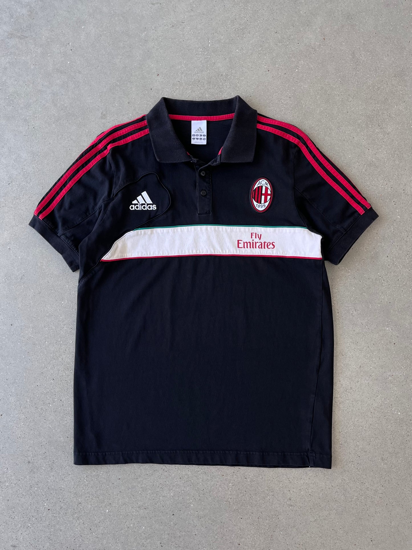 Vintage Adidas AC Milan Polo Shirt - L