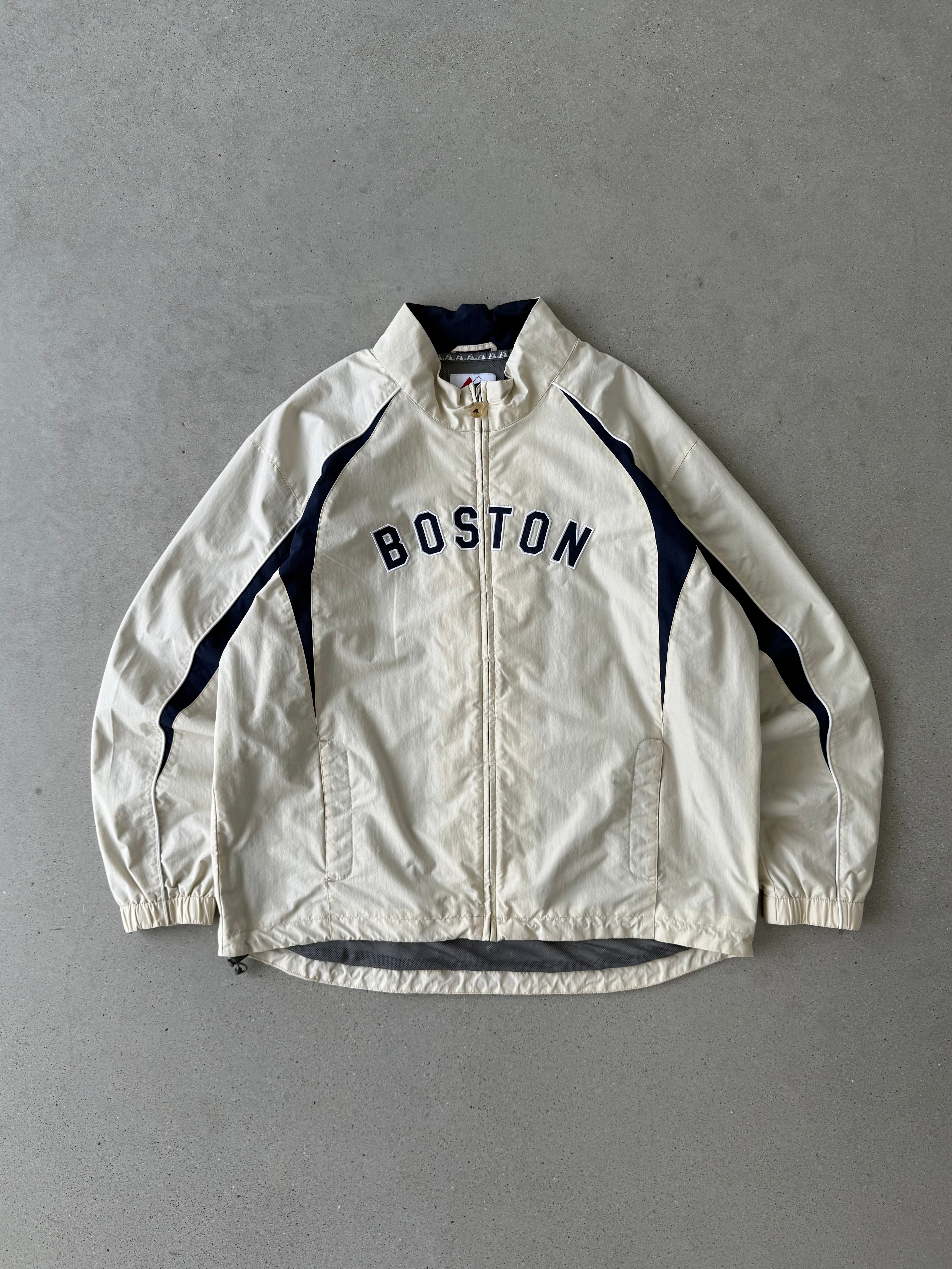 Vintage Boston Red Sox Cream Track Jacket - XL