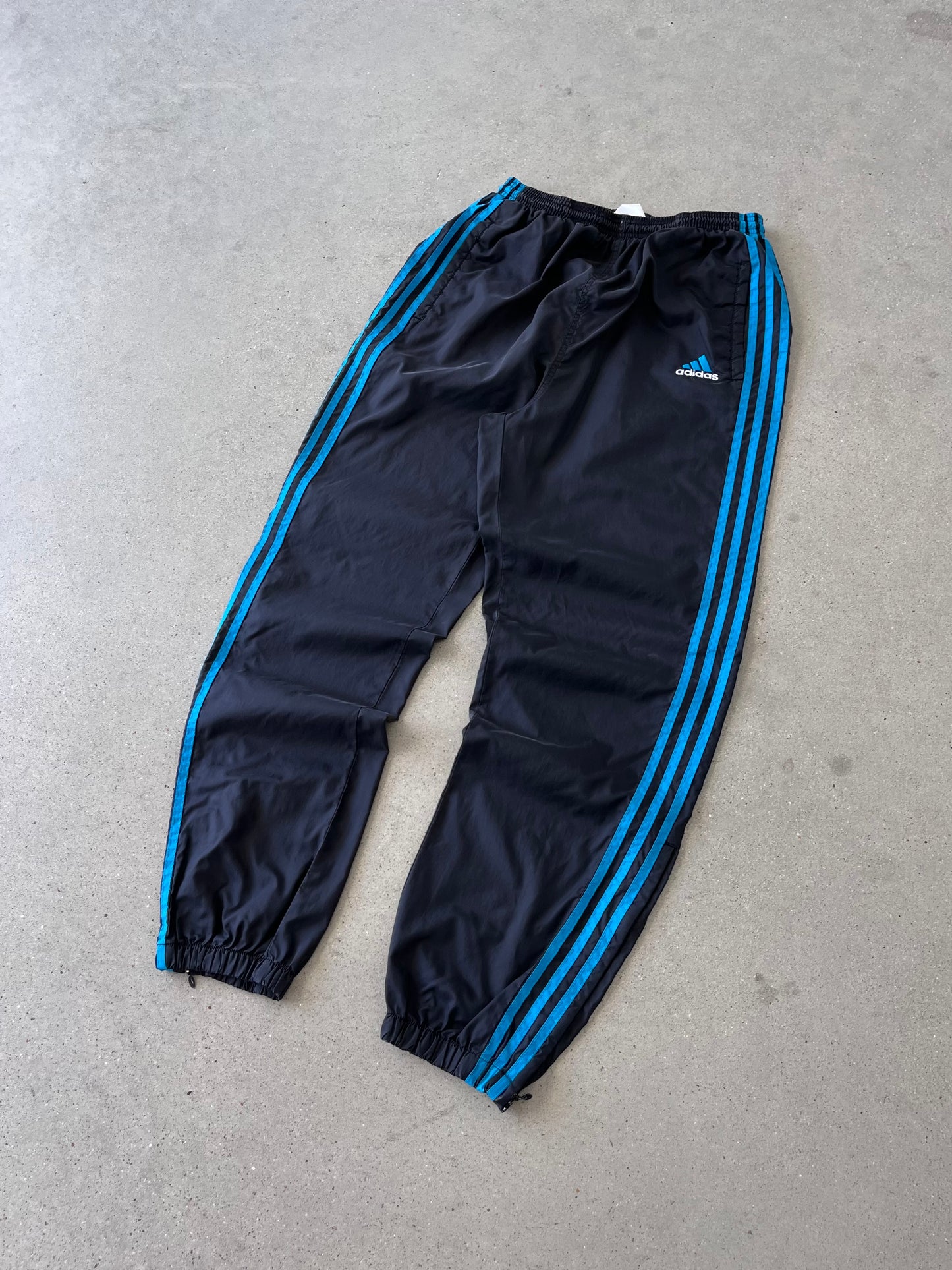 Vintage Adidas Blue/Black Track Pants - M