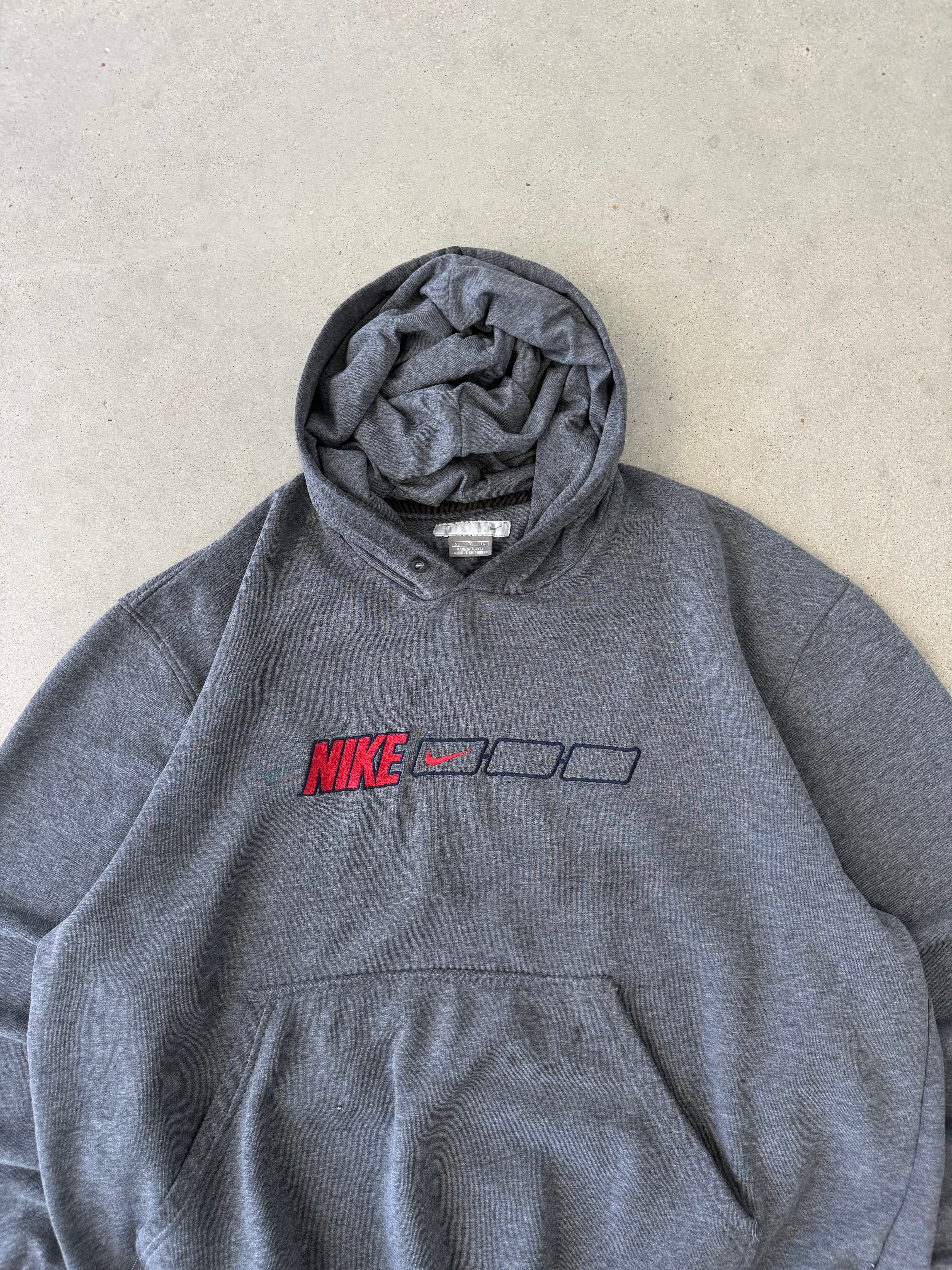Vintage 2000s Nike Gray Hoodie - XL