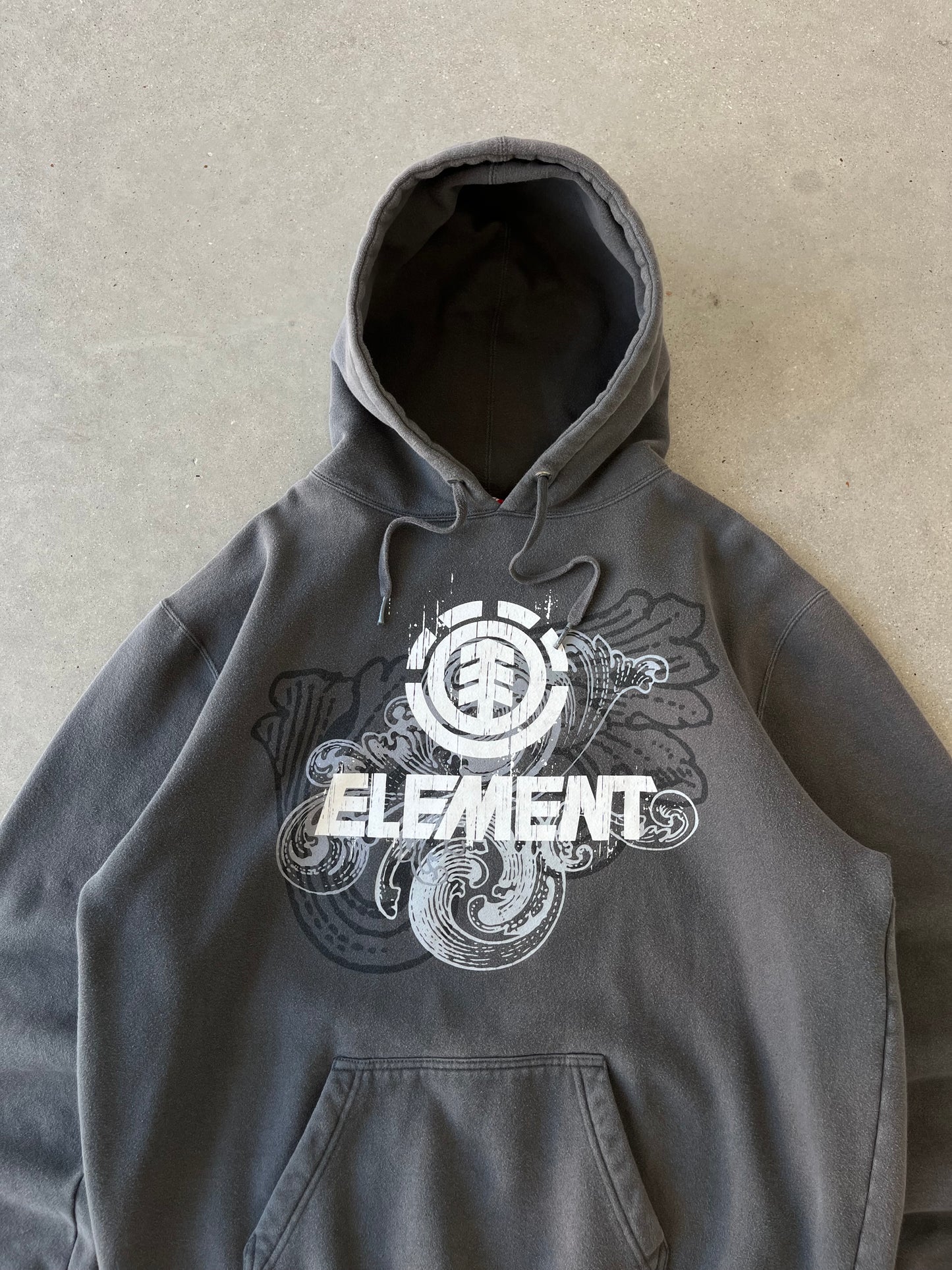 Vintage Y2K Element Gray Hoodie - XL