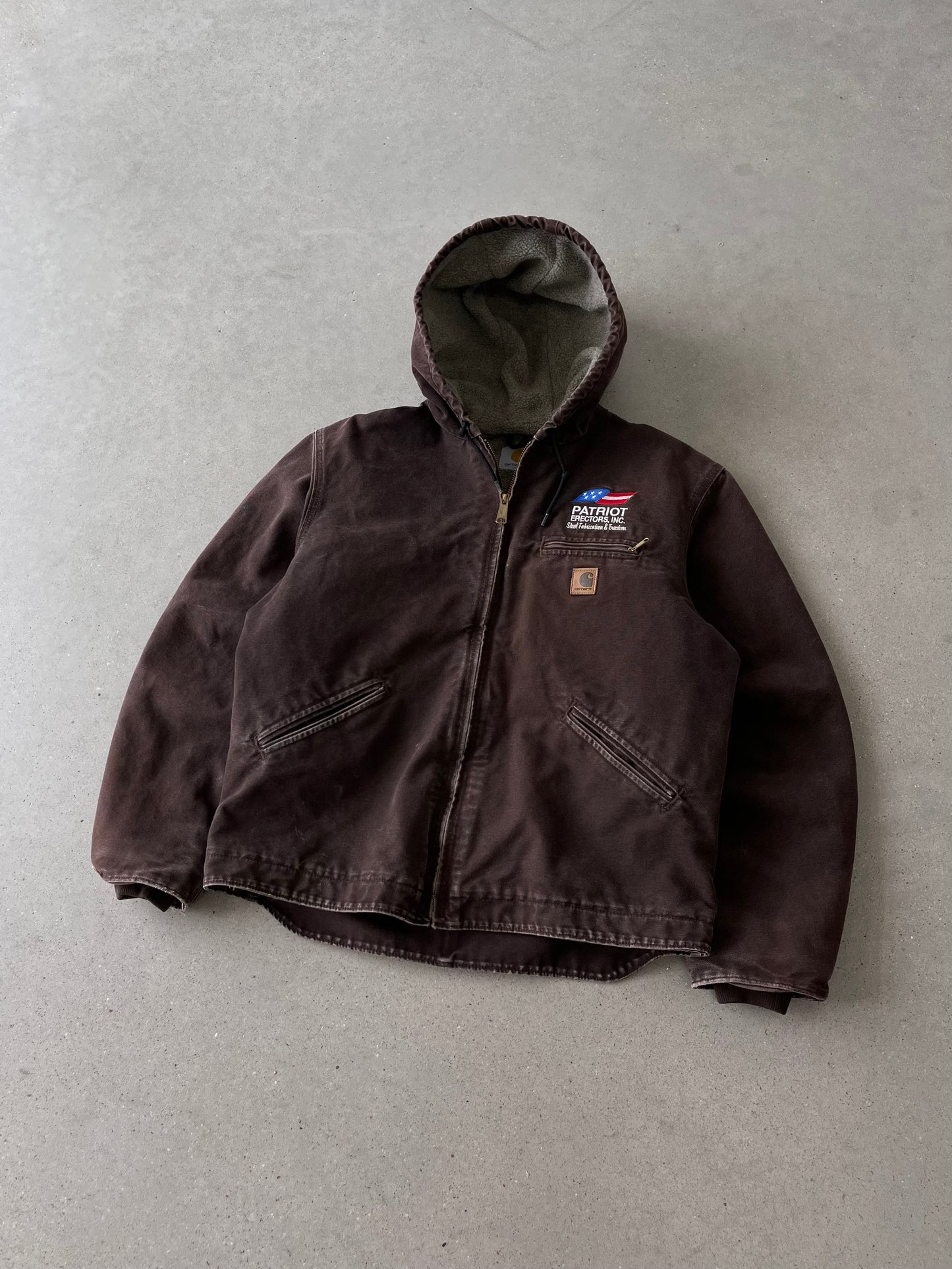 Vintage Carhartt Brown Sherpa-lined Armstrong Jacket - L