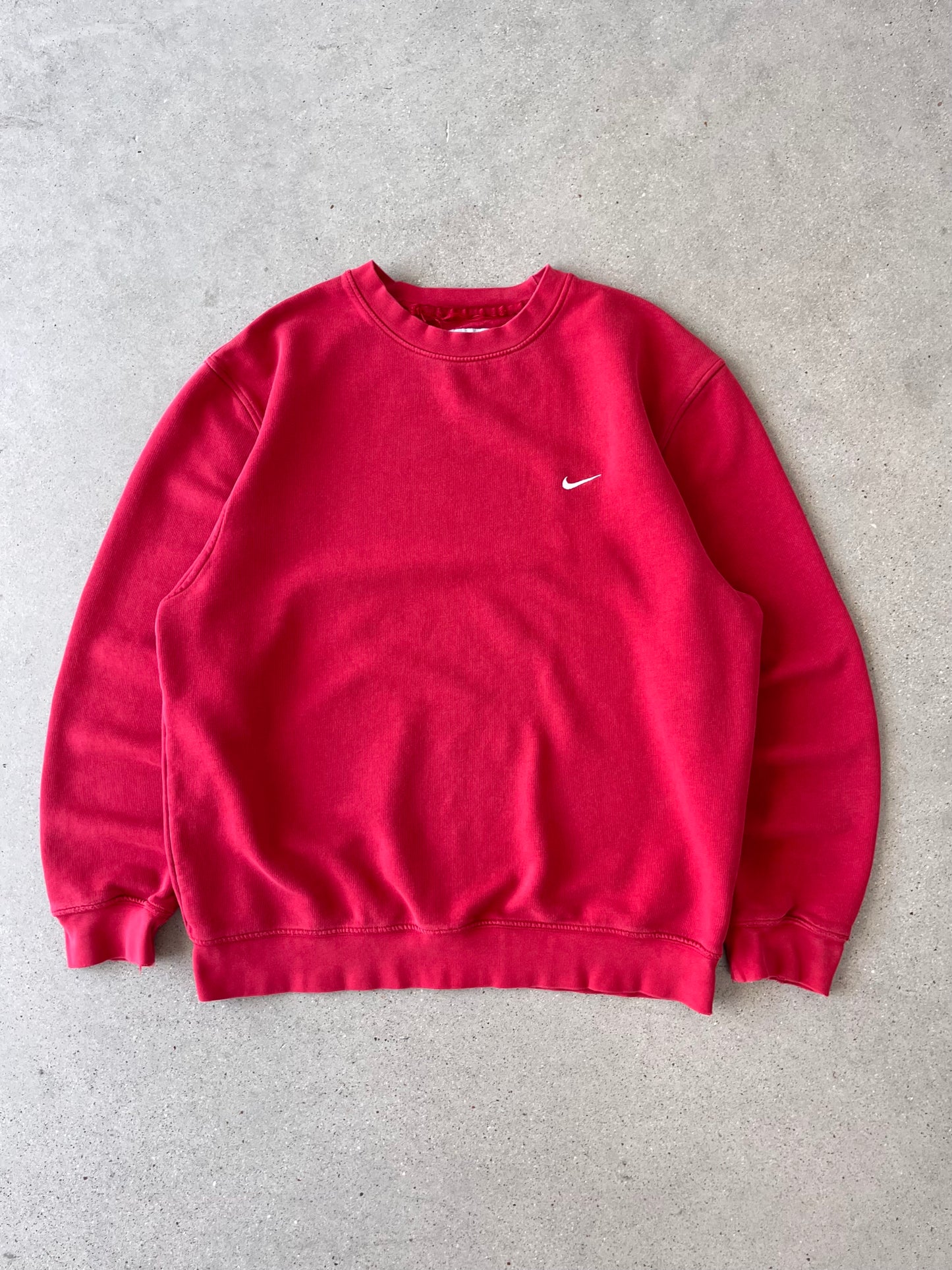 Vintage Nike Red Mini Swoosh Crewneck - L