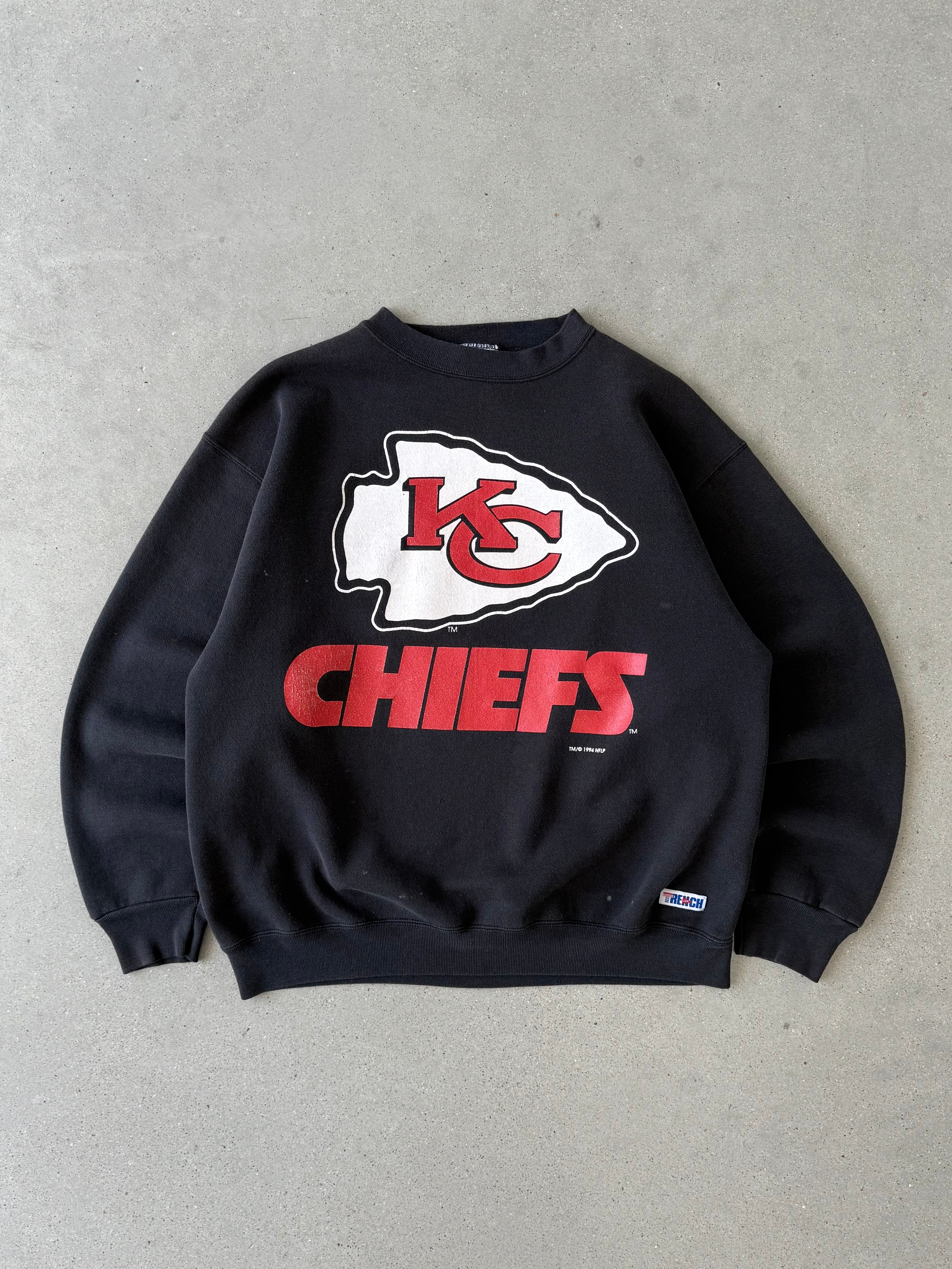 Vintage Kansas City Chiefs Black Sweatshirt  - L