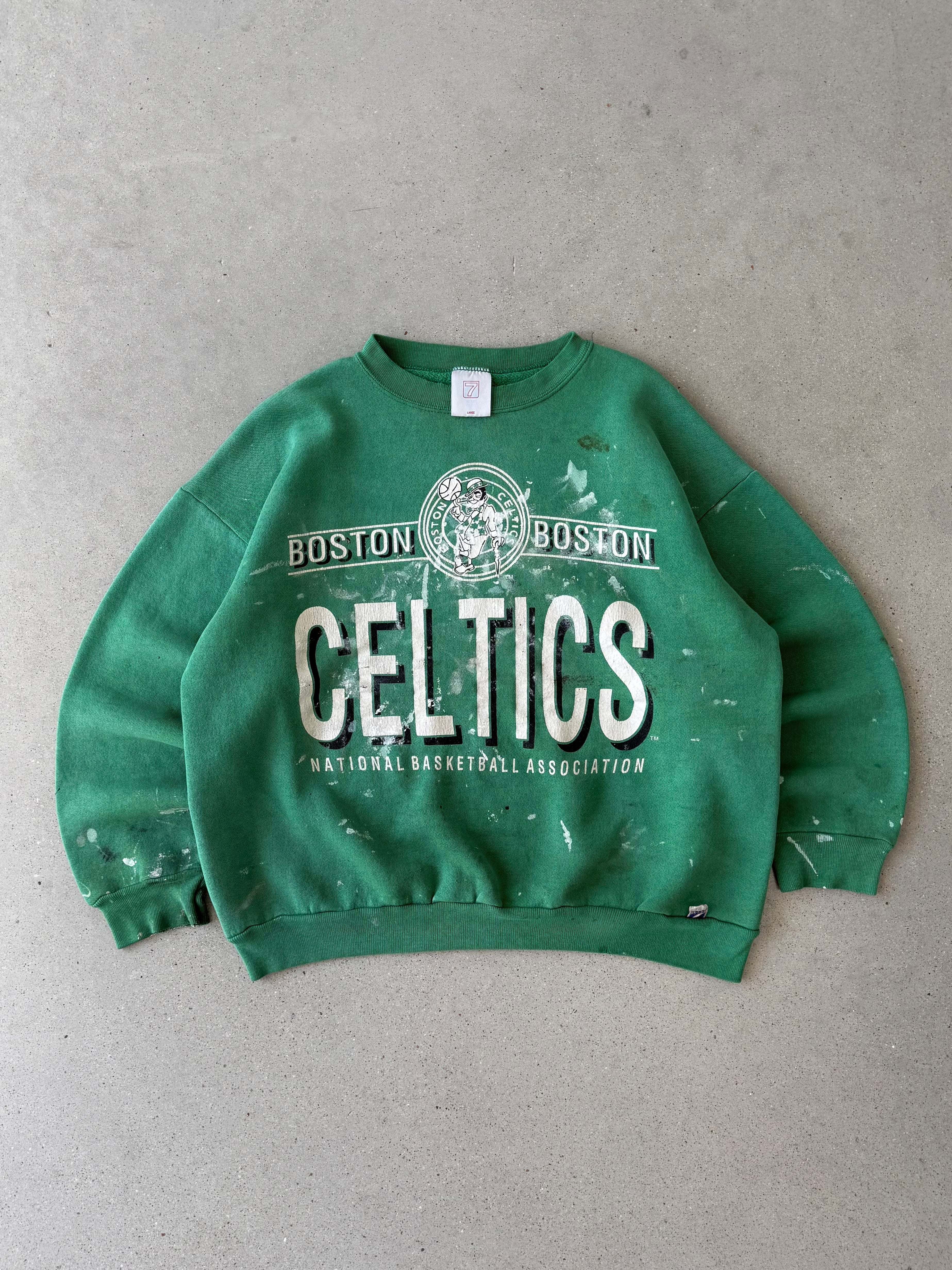 Vintage Boston Celtics Green Painters Sweatshirt  - L