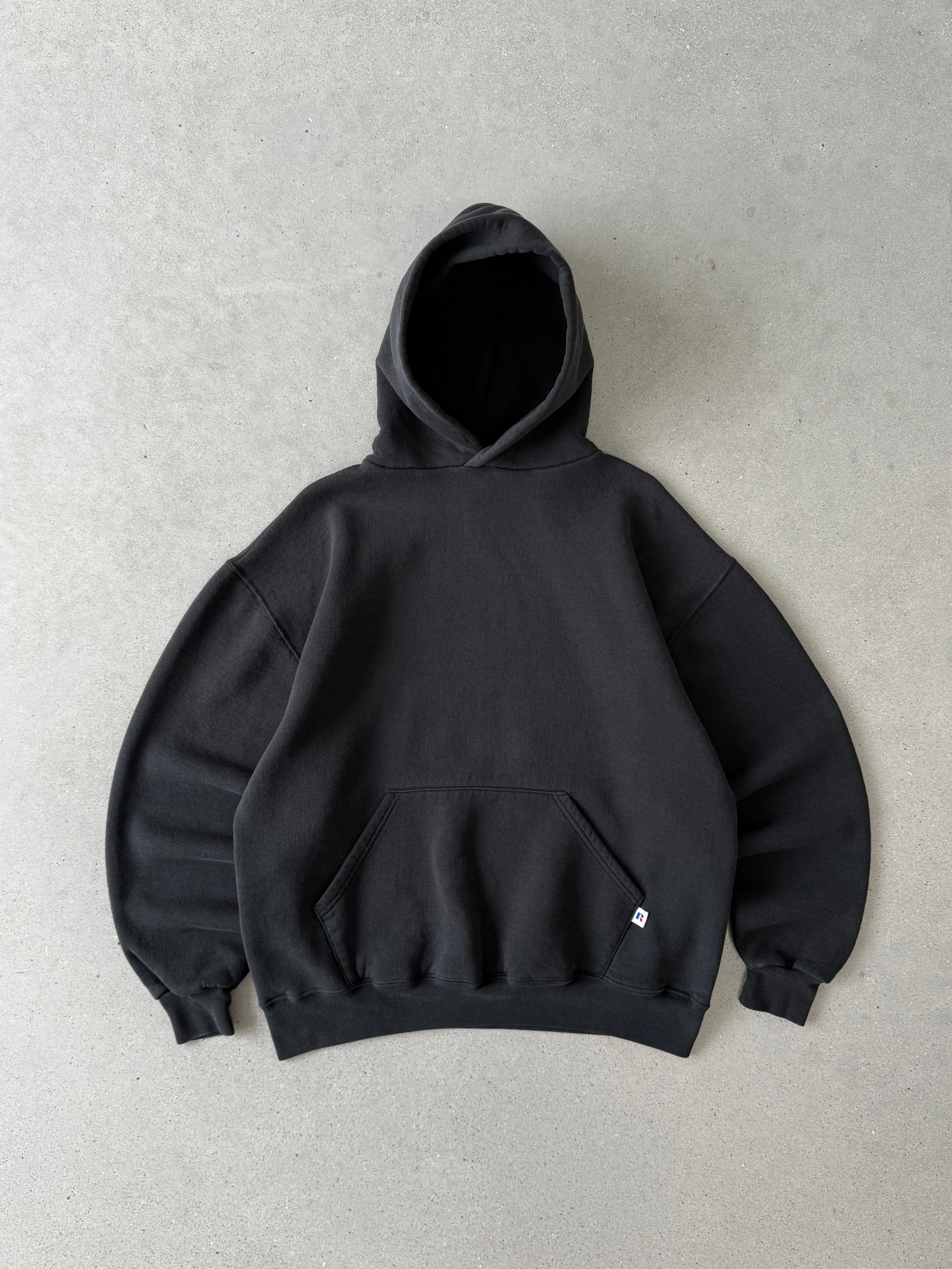 Vintage Russell Athletic Black Hoodie - L
