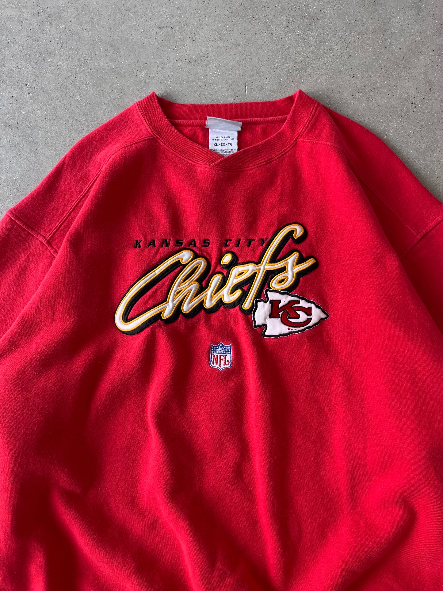 Vintage Kansas City Chiefs Red Reebok Crewneck - XL