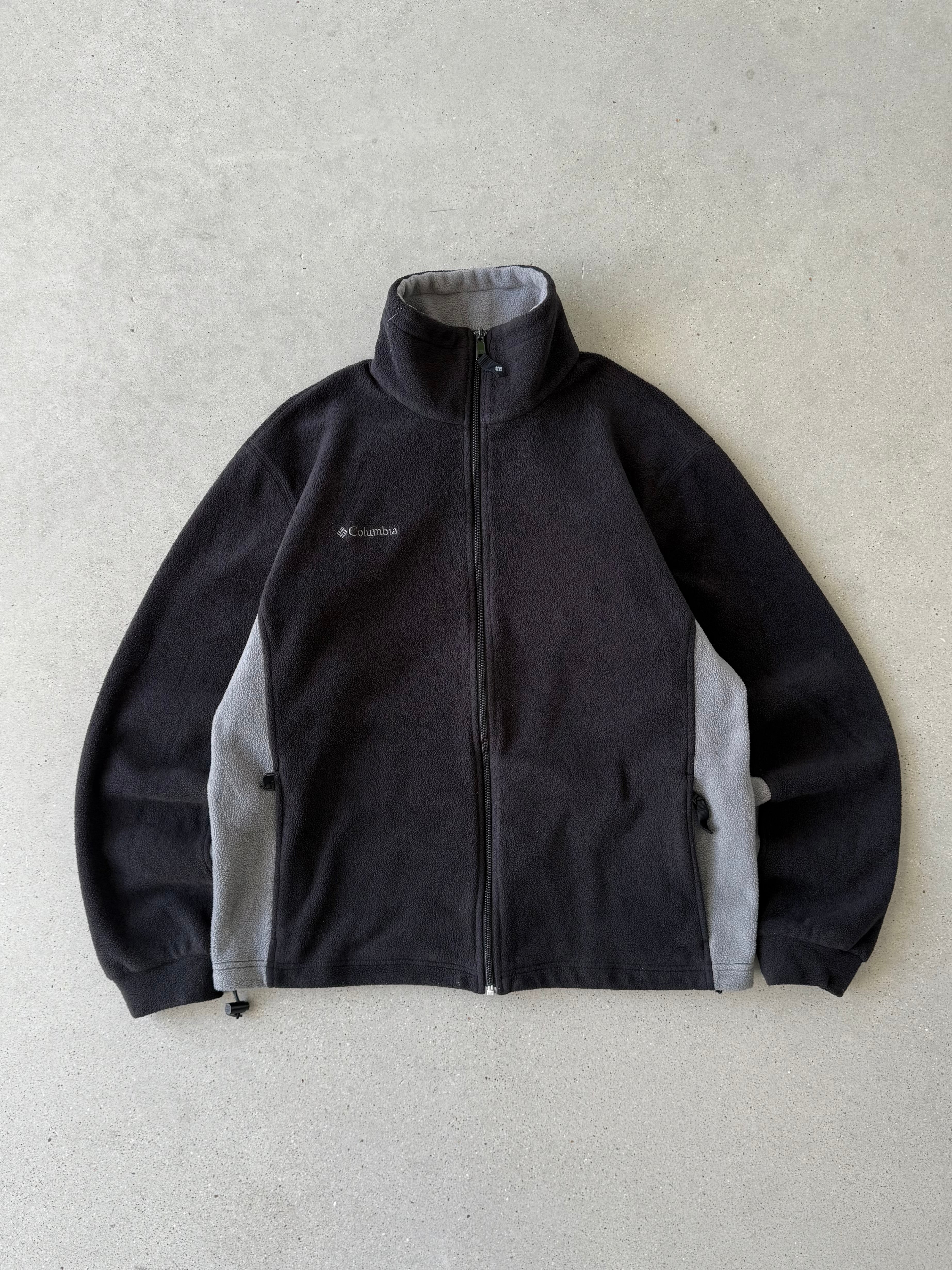 Vintage Colombia Fleece Black Zip Up - L