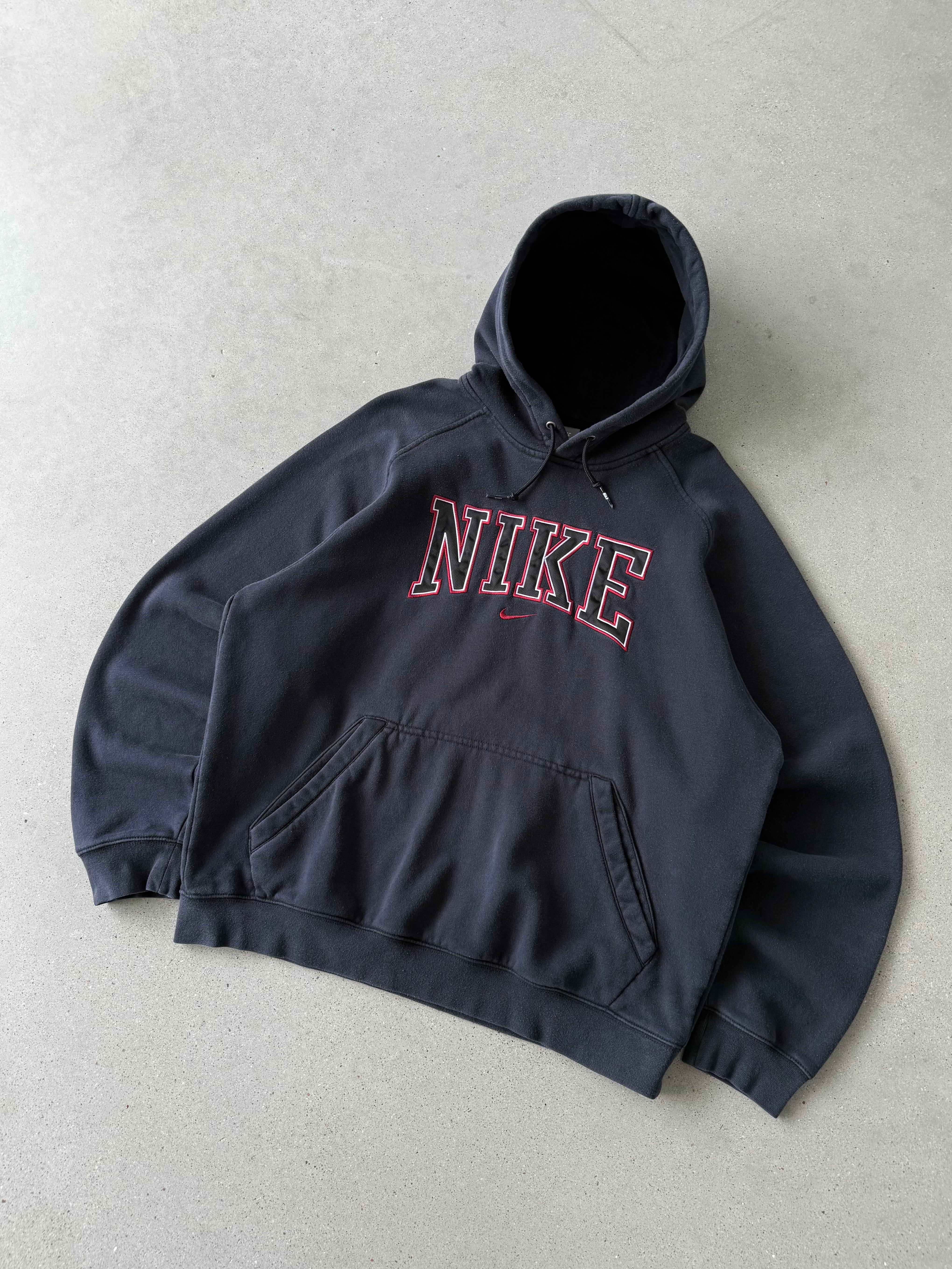 Vintage Nike Spellout Black Hoodie  - L
