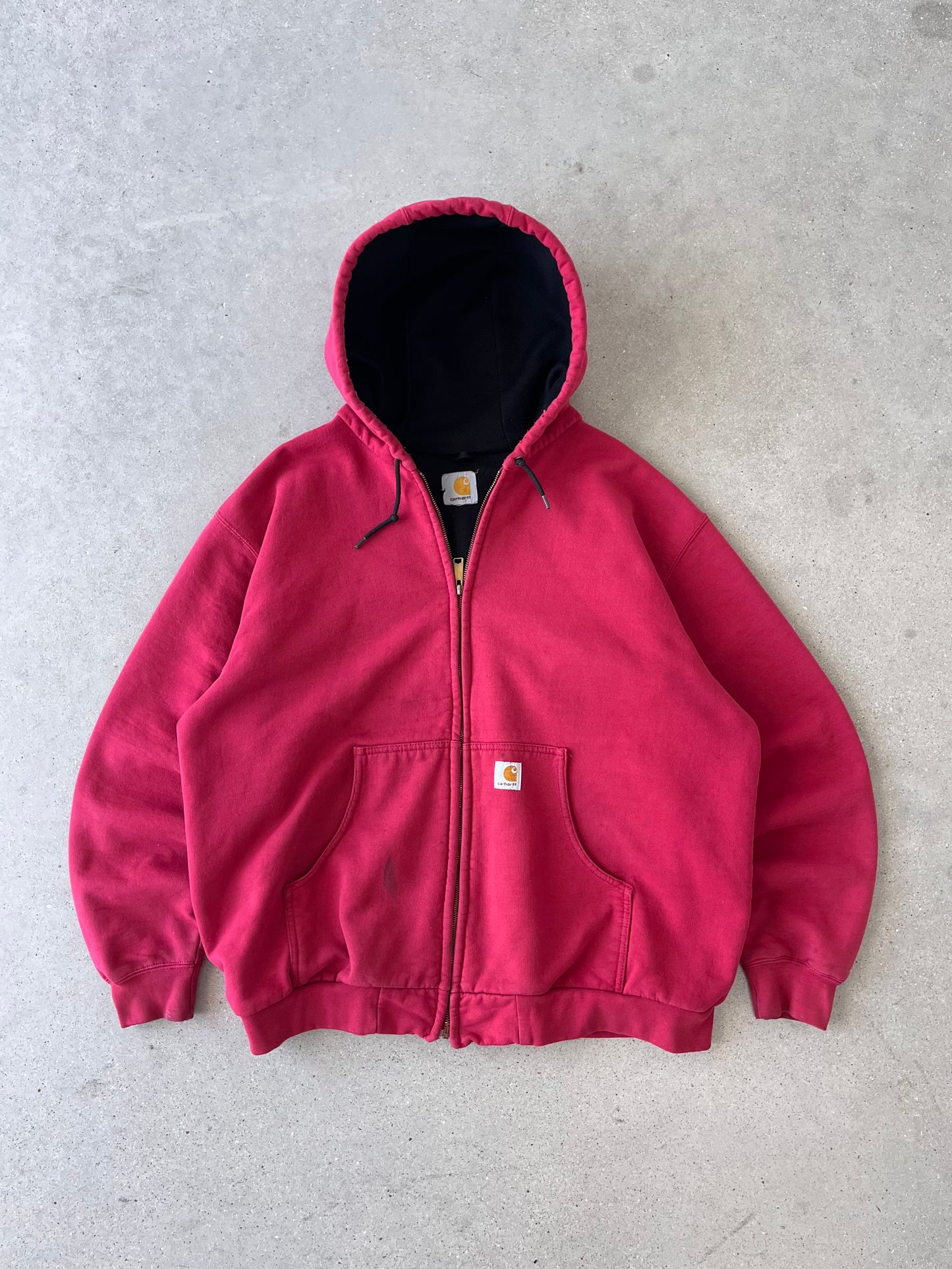 Vintage Carhartt Thermal-lined Cherry Zip-up Hoodie - XL