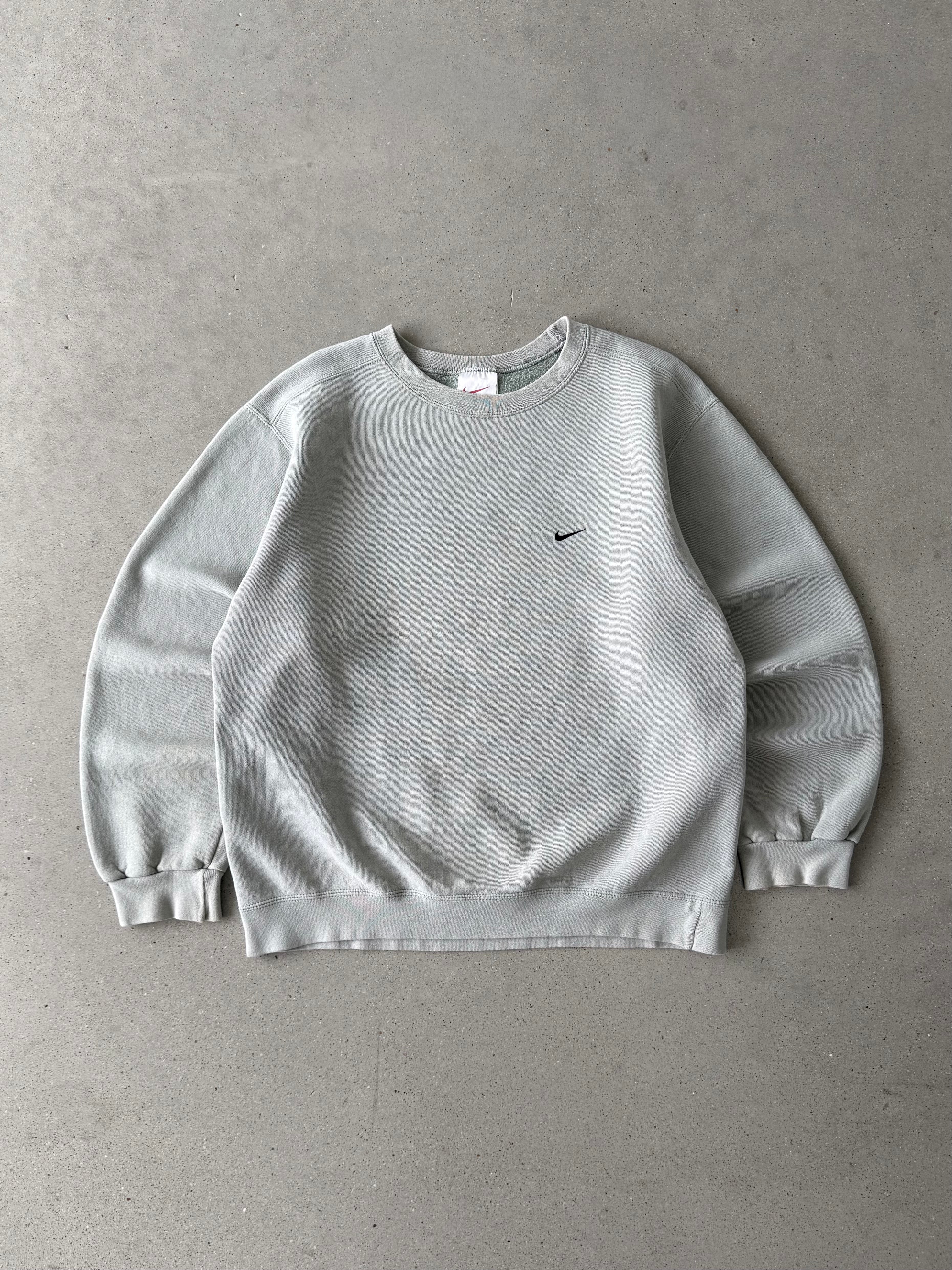Vintage 1990s Nike Pistachio Mini Swoosh Sweatshirt - M