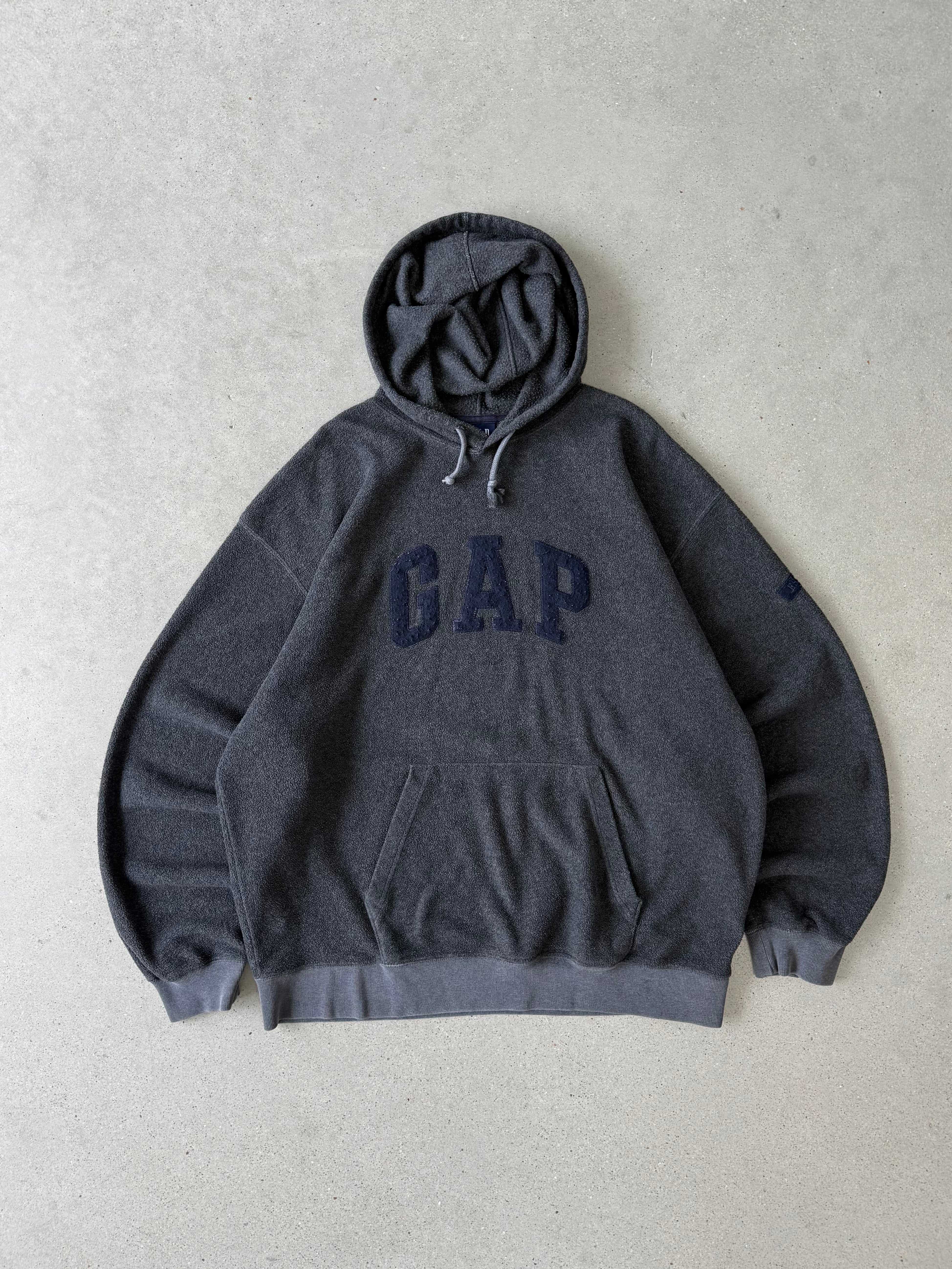Vintage GAP Gray Fleece Hoodie - XL