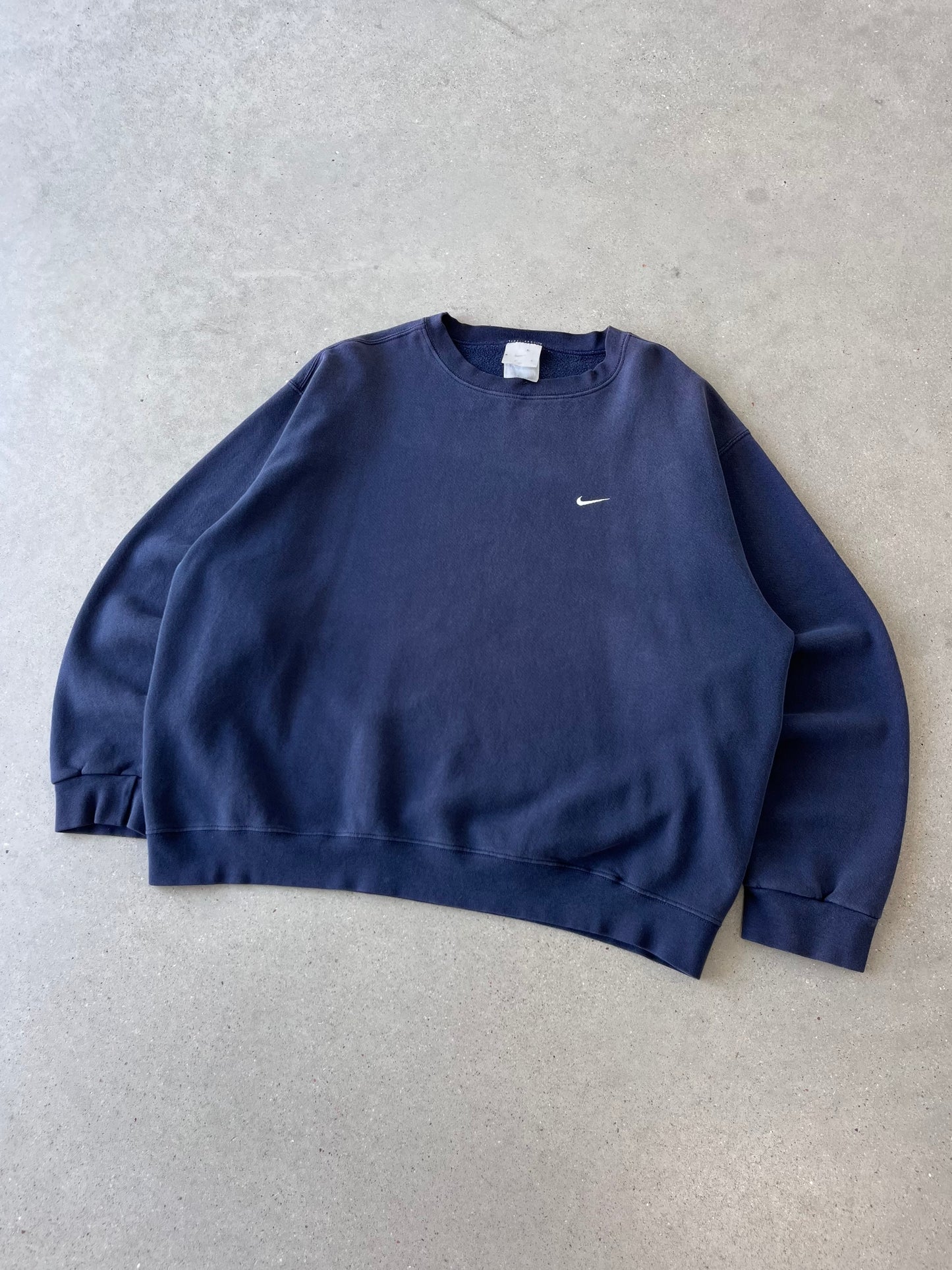 Vintage Nike Mini Swoosh Navy Crewneck - XL