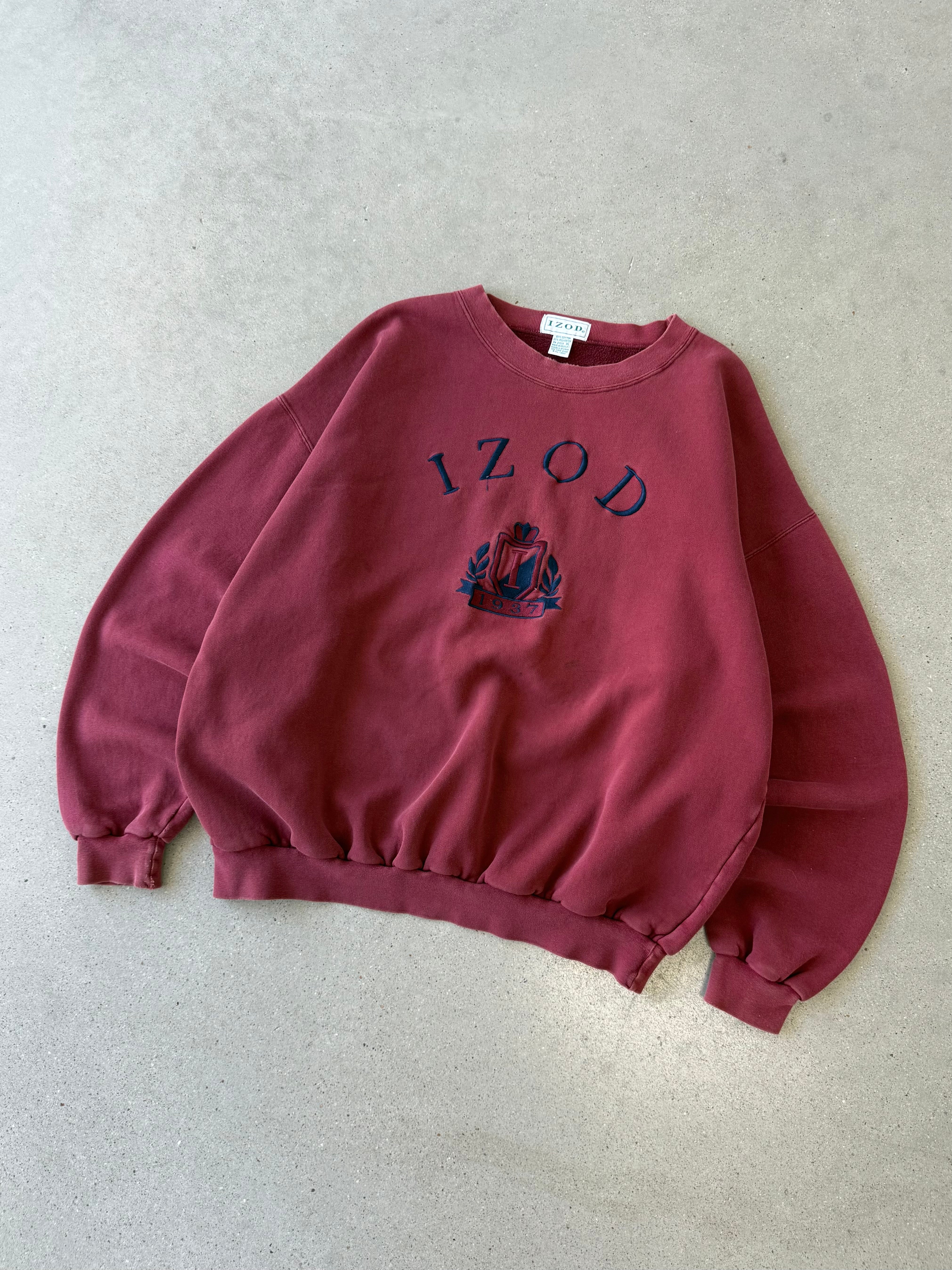 Vintage Izod Embroidered Crewneck - XL