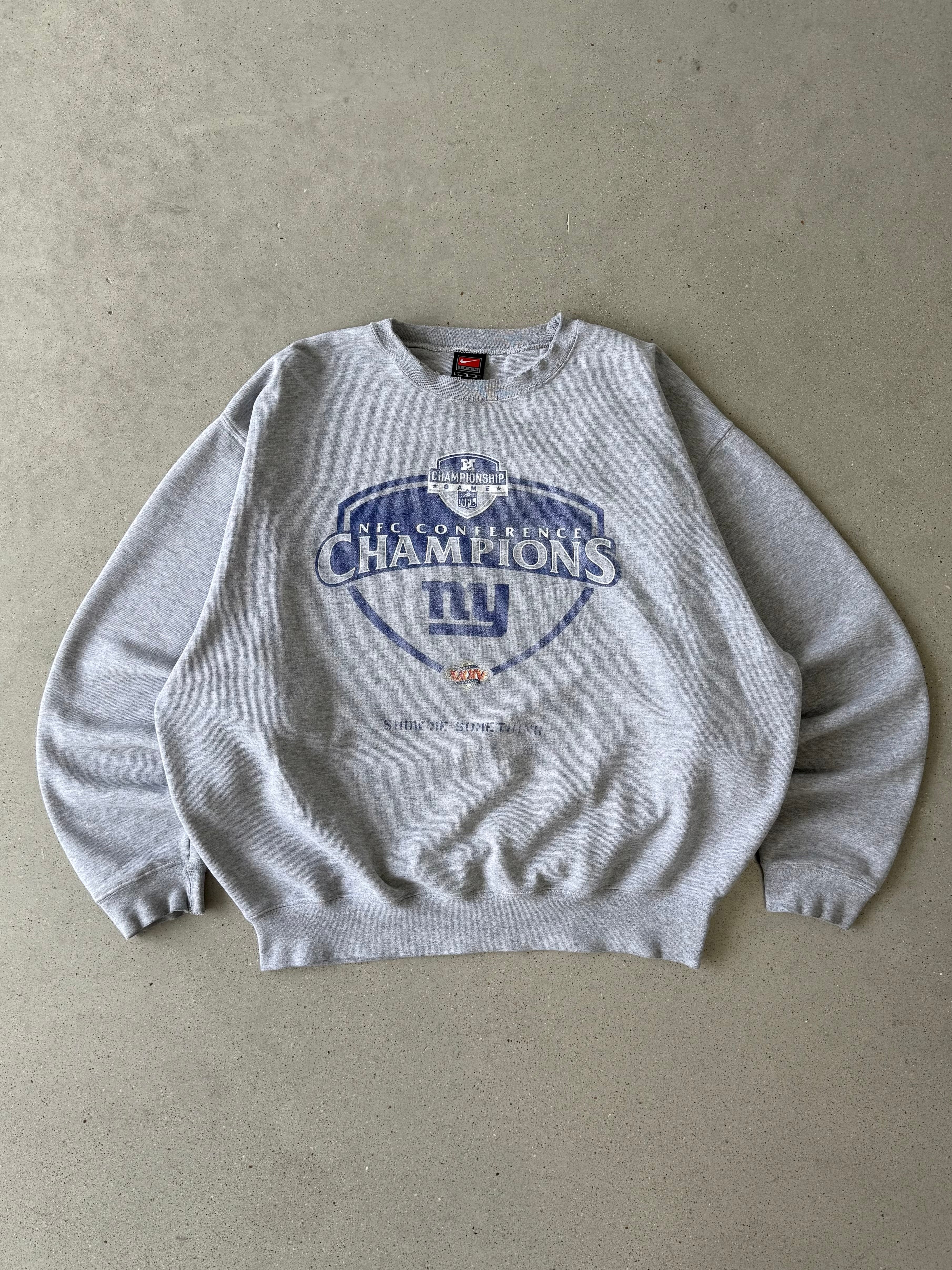 Vintage Nike TEAM NY Giants Super-Bowl Crewneck - L