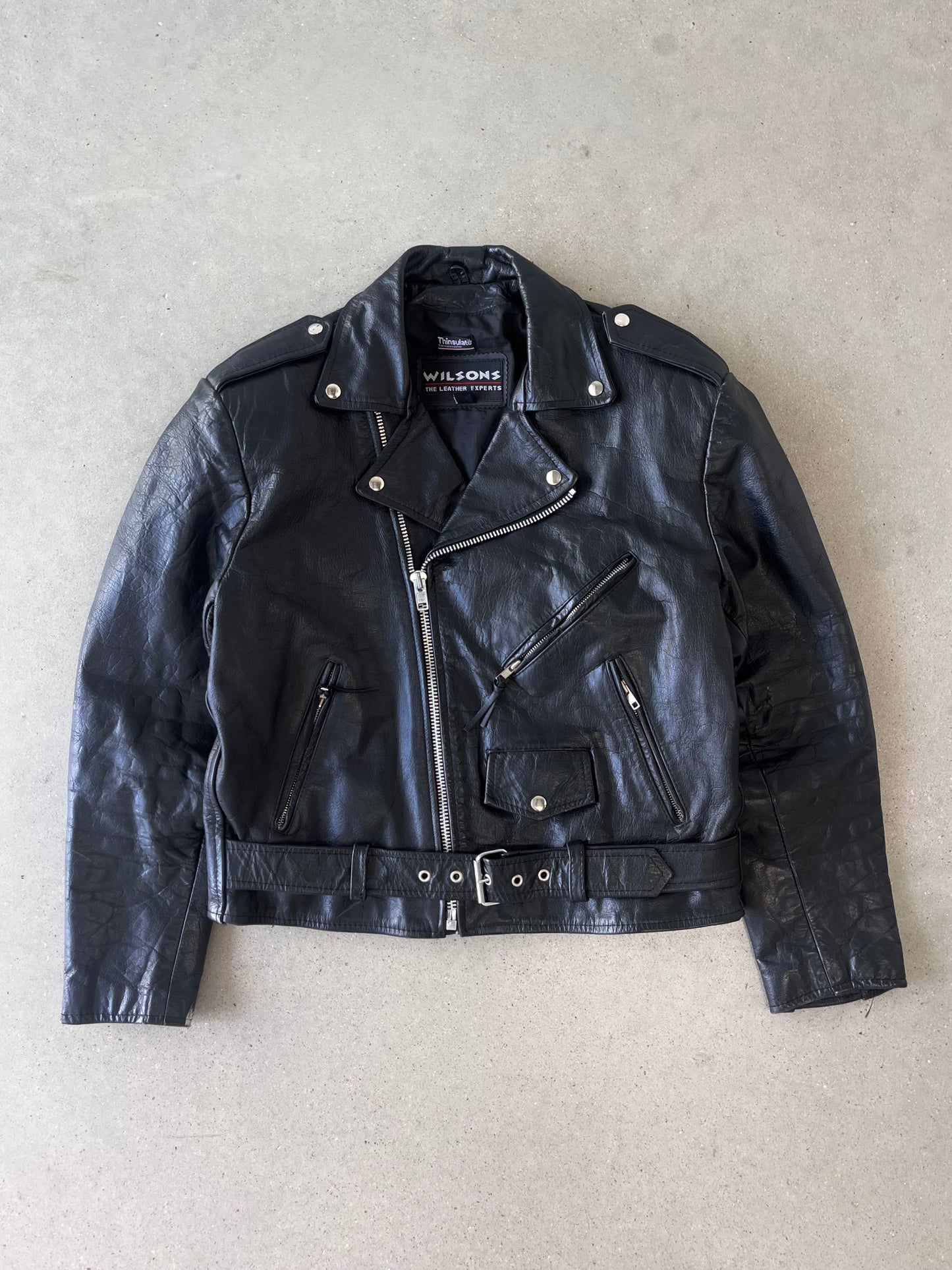 Vintage Wilsons Leather Biker Jacket - L