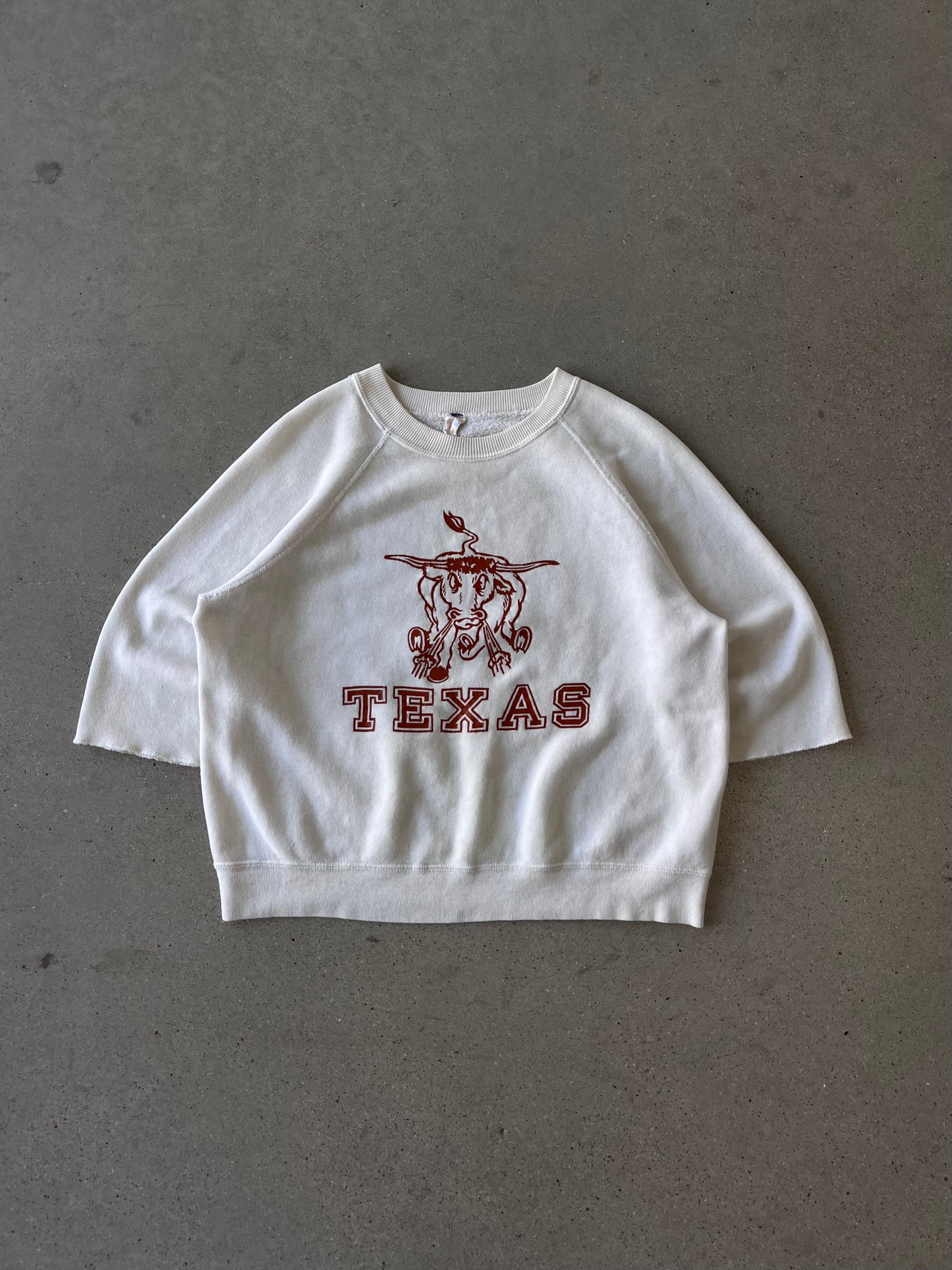 Vintage 80s UT Texas Longhorn Cut-Off Sweatshirt - S