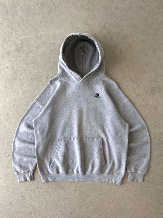 Vintage Adidas Gray Hoodie - M