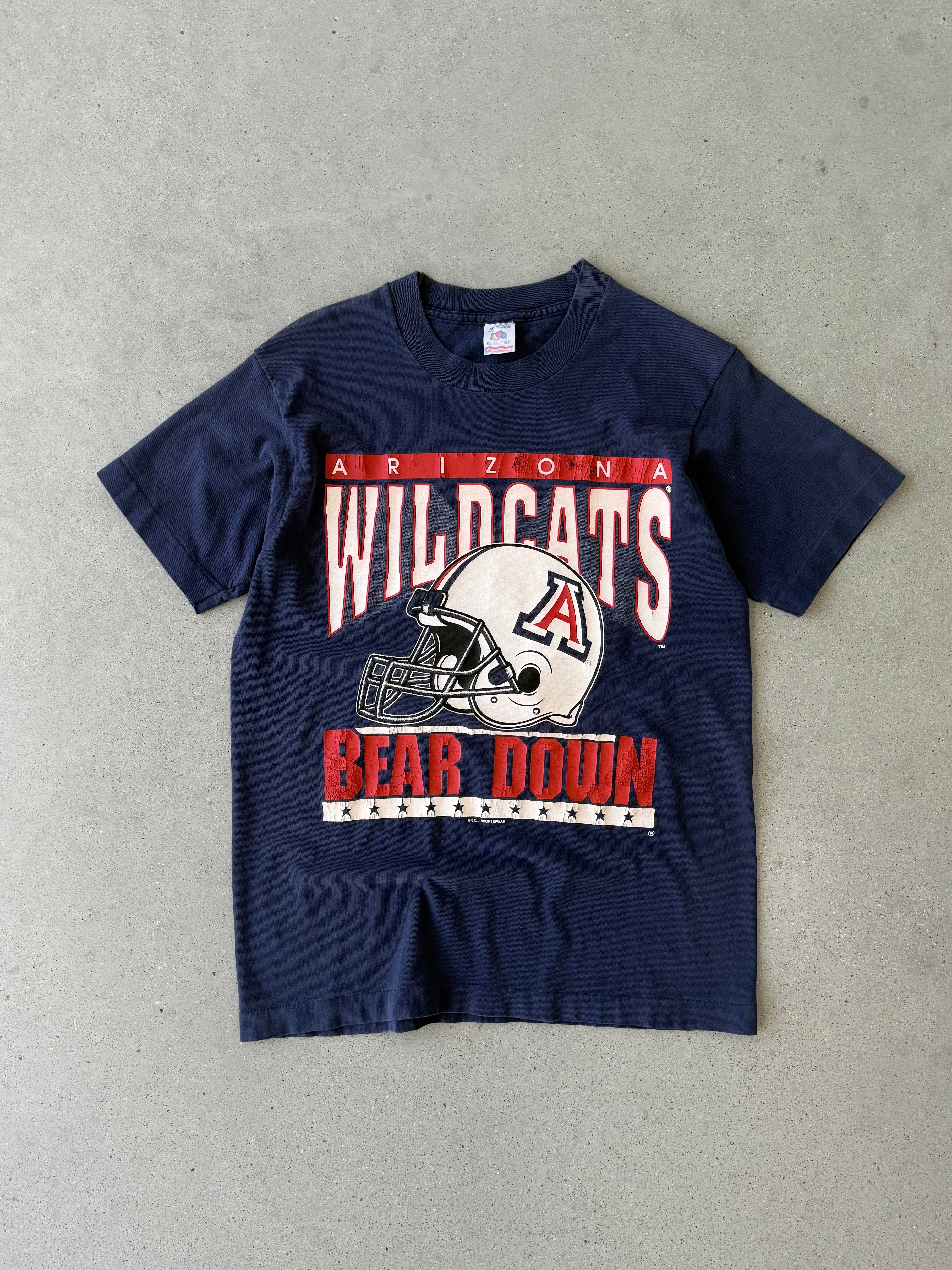 Vintage 1990s Arizona Wildcats 'Bear Down' Tee - M