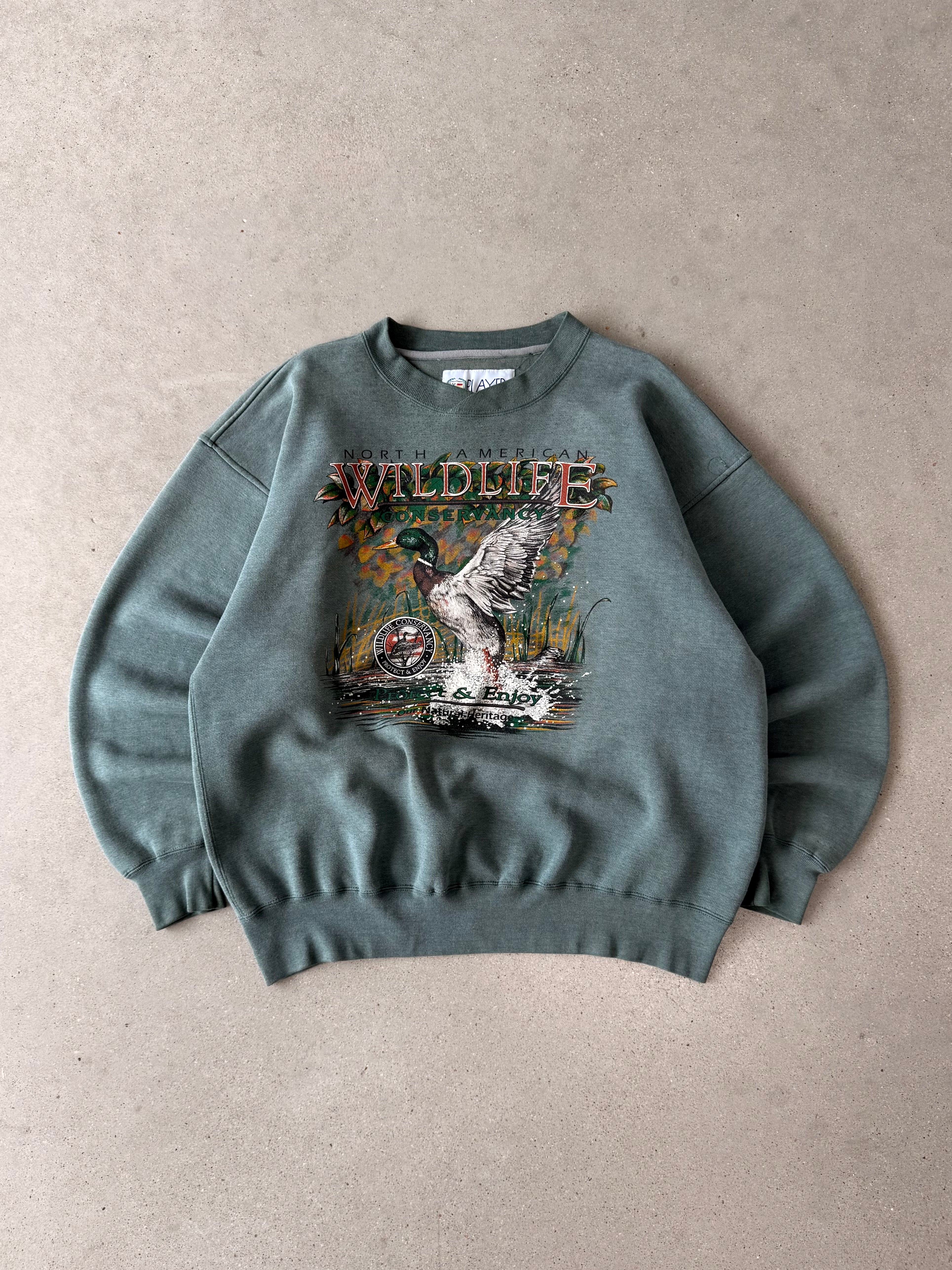 Vintage North American Wildlife Duck Sweatshirt - XL