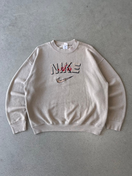 Vintage Nike Air Embroidered Crème Crewneck - L