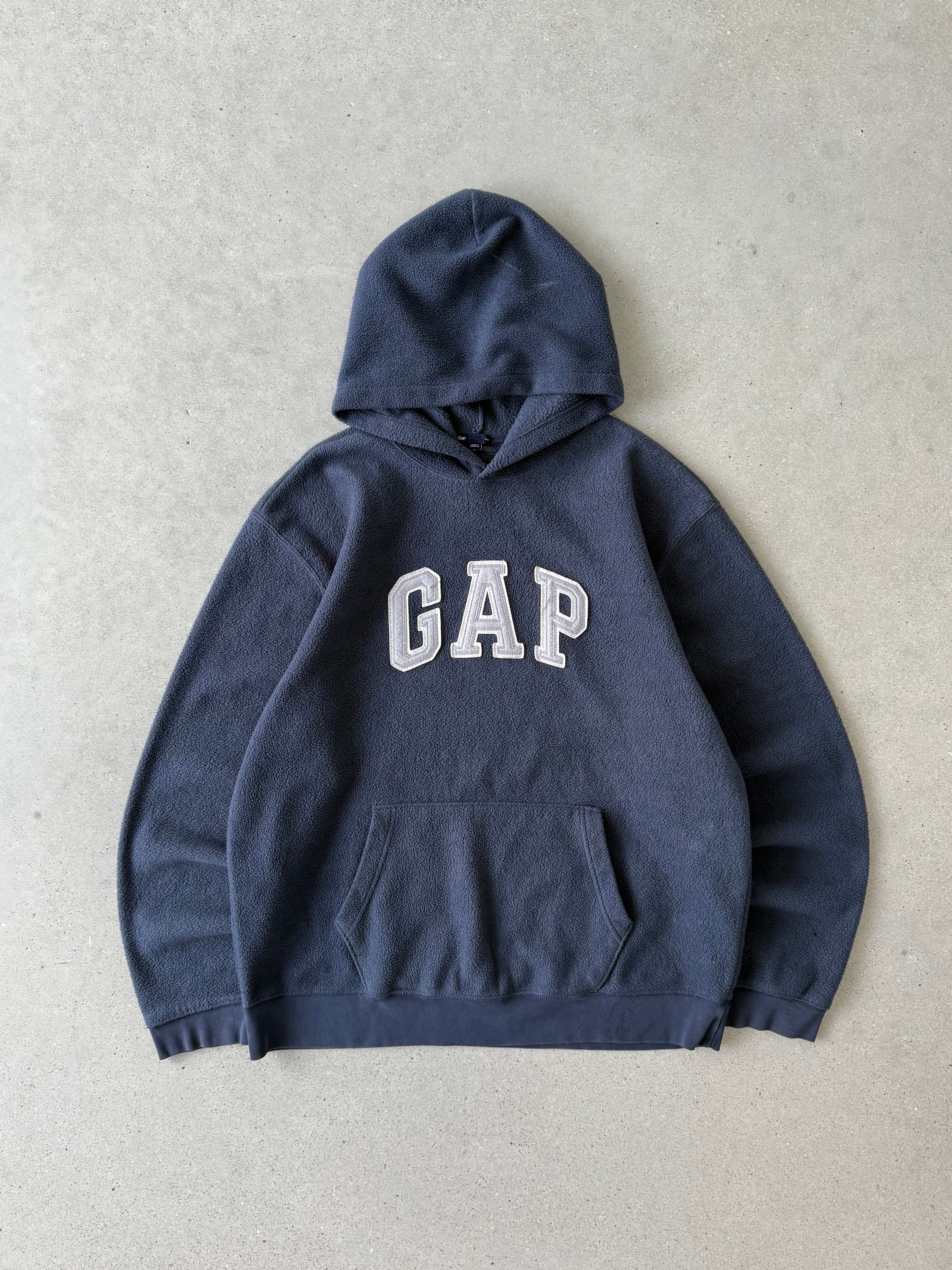 Vintage GAP Fleece Navy Hoodie - XL