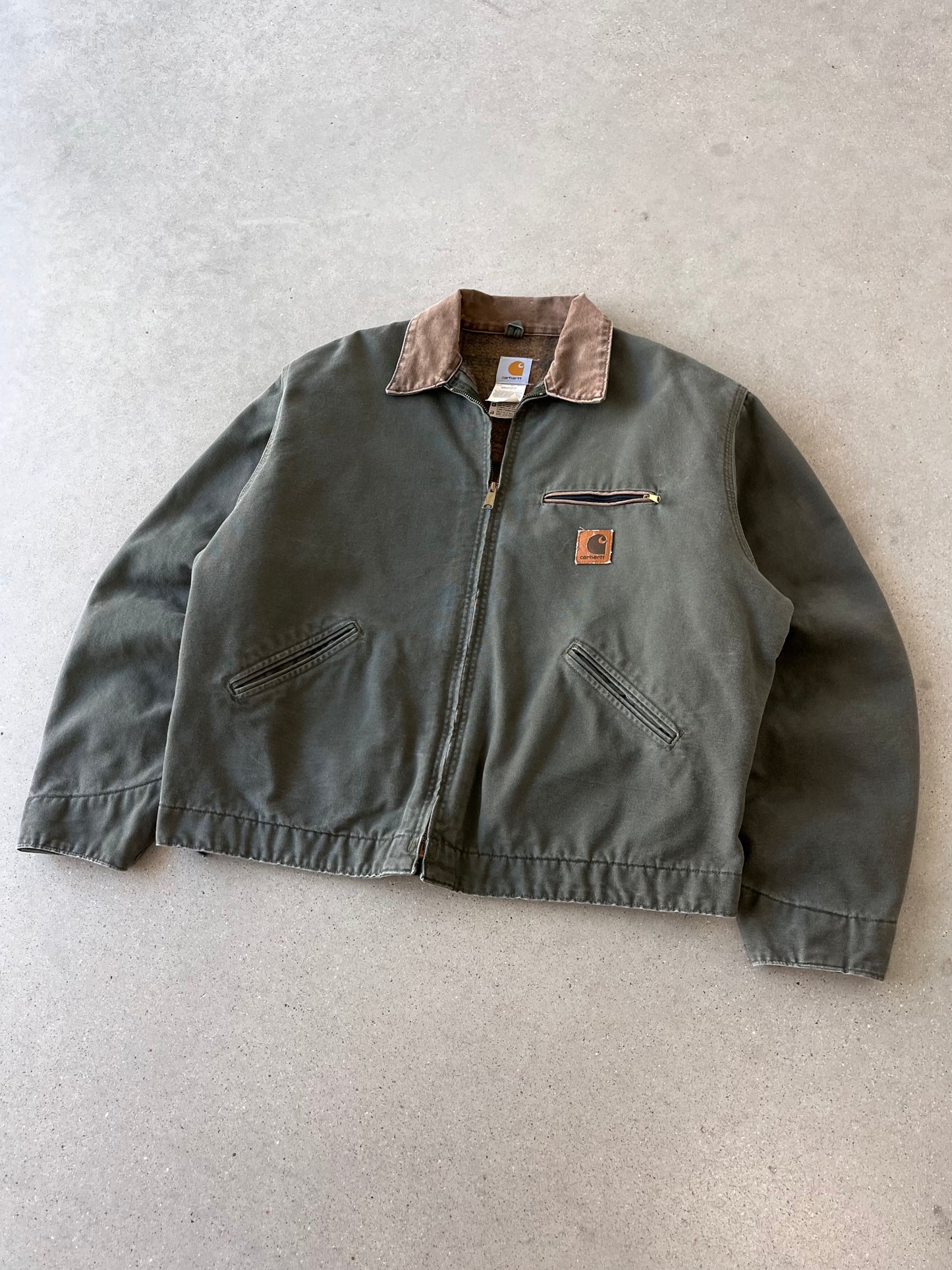 Vintage Carhartt Olive Blanket-lined Detroit Jacket - XL