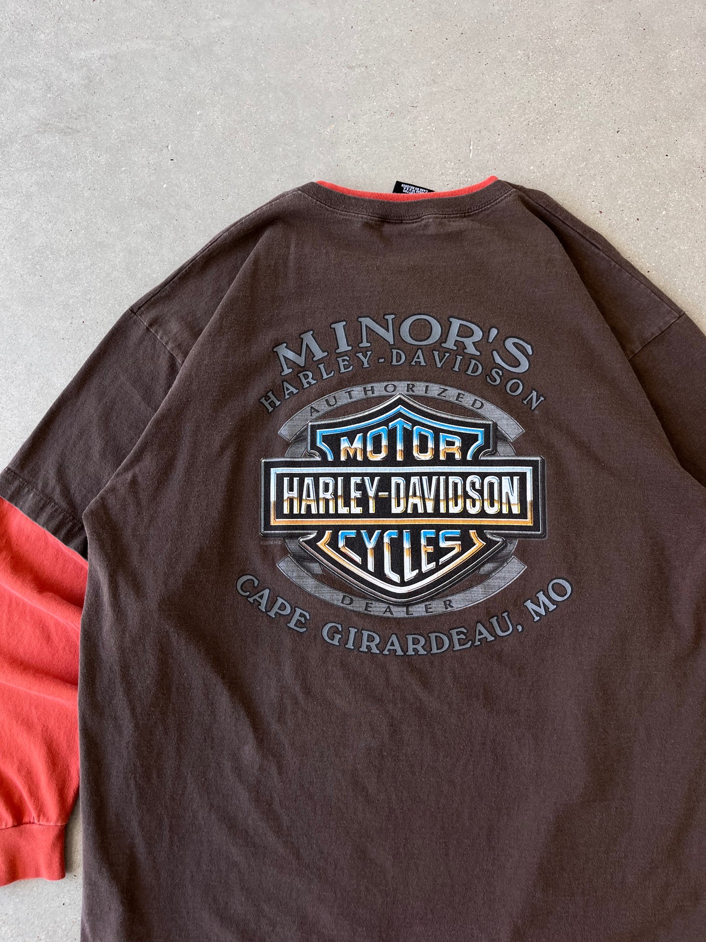 Vintage Minor's Harley Davidson Long Sleeve - XL