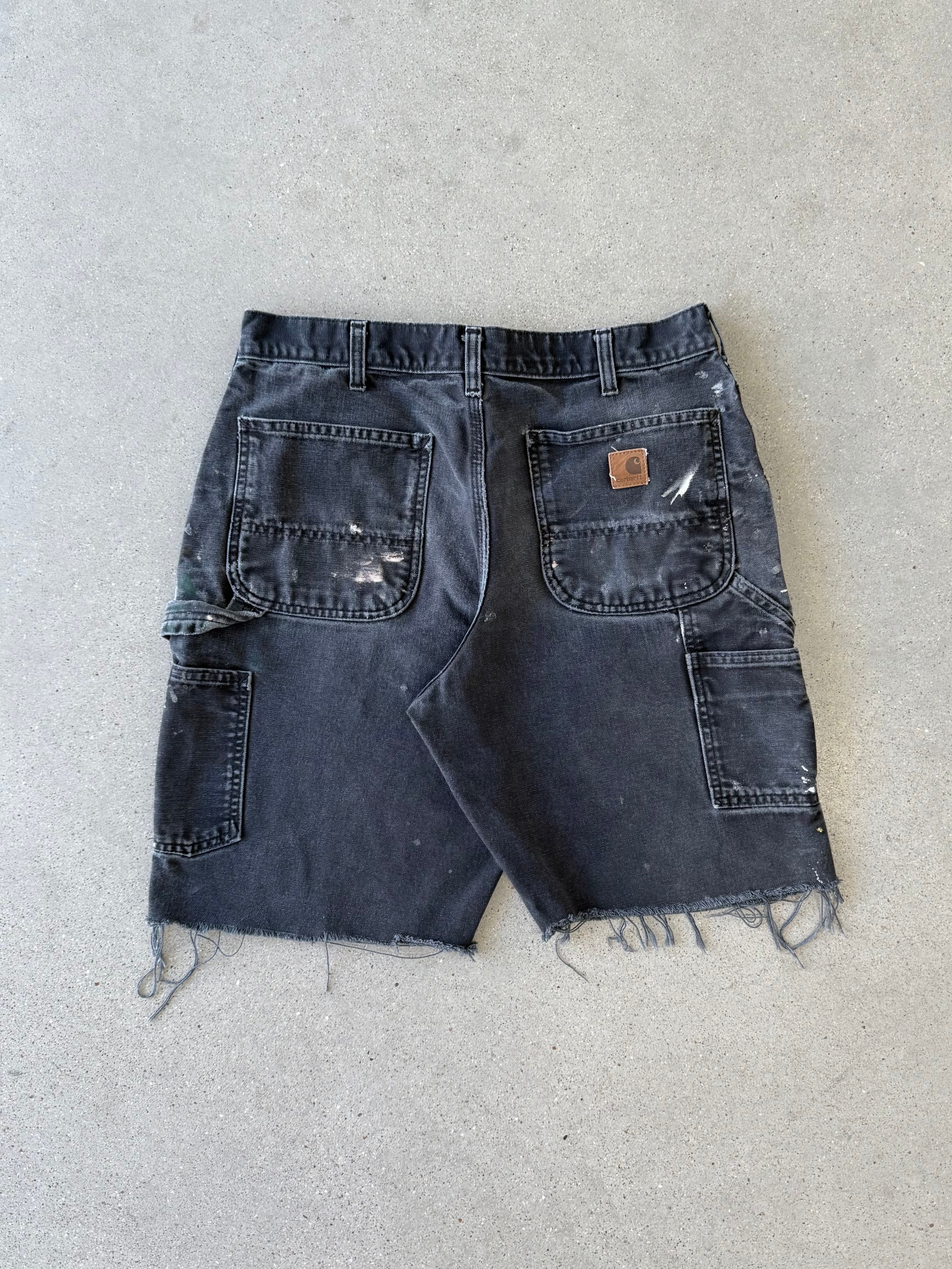 Vintage Carhartt Black Painter's Carpenter Shorts - 32W