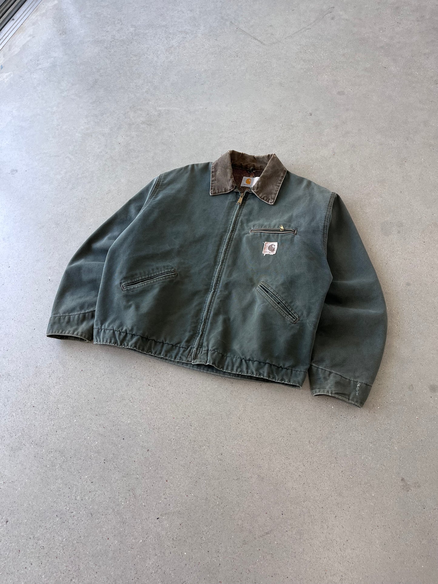 Vintage Carhartt Olive Blanket-lined Detroit Jacket - XL