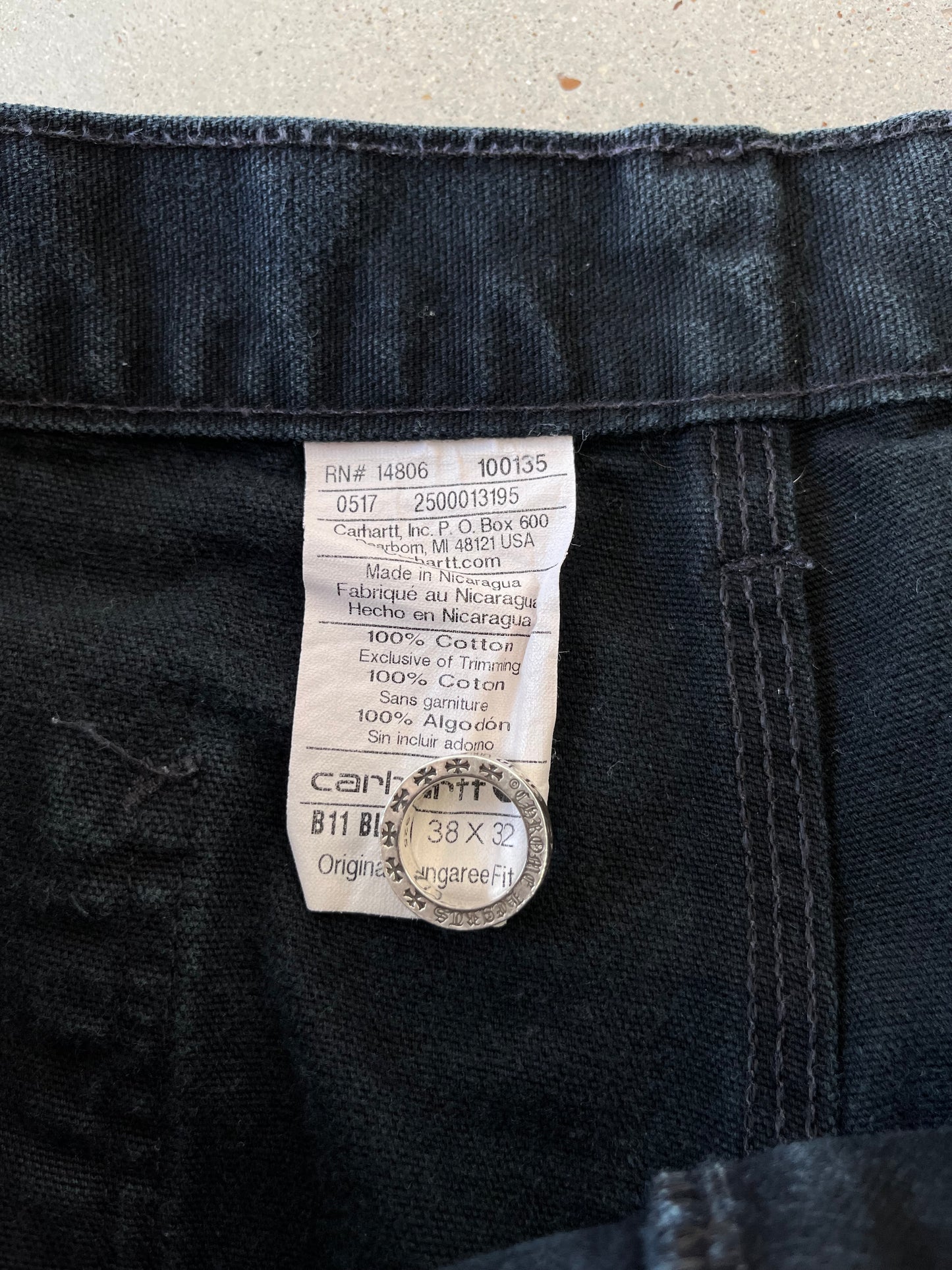 Vintage Carhartt Black Carpenter Pants - 38x30